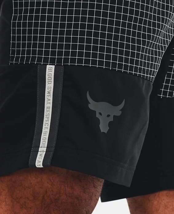 Under Armour Men's Project Rock Unstoppable Workout Shorts - Black | Breathable & Quick-Dry Gym Shorts for Running, Training & Fitness | AS1 Alpha Size M Regular Fit