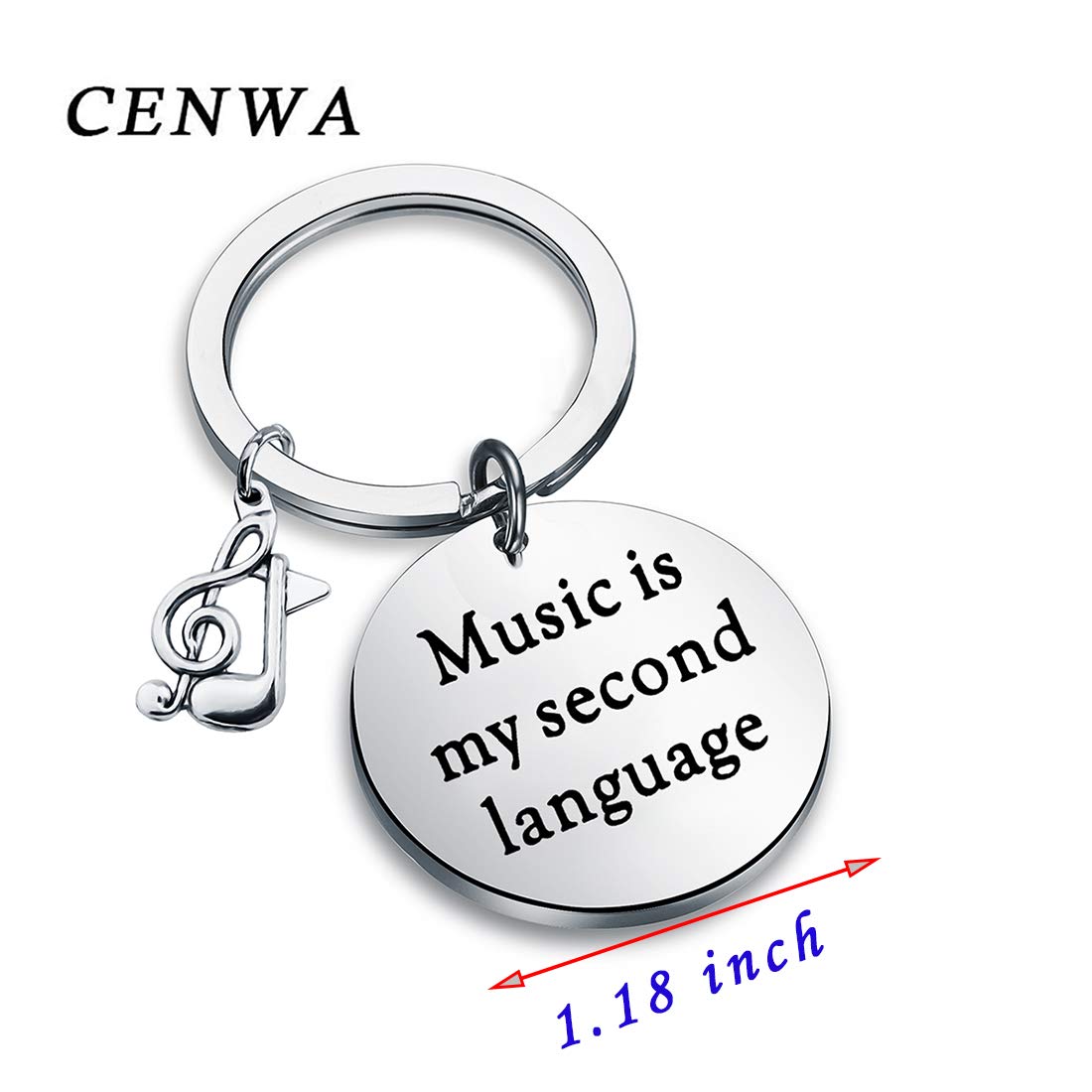 CENWA Music Note Keychain - Perfect Gift for Music Lovers & Musicians - 