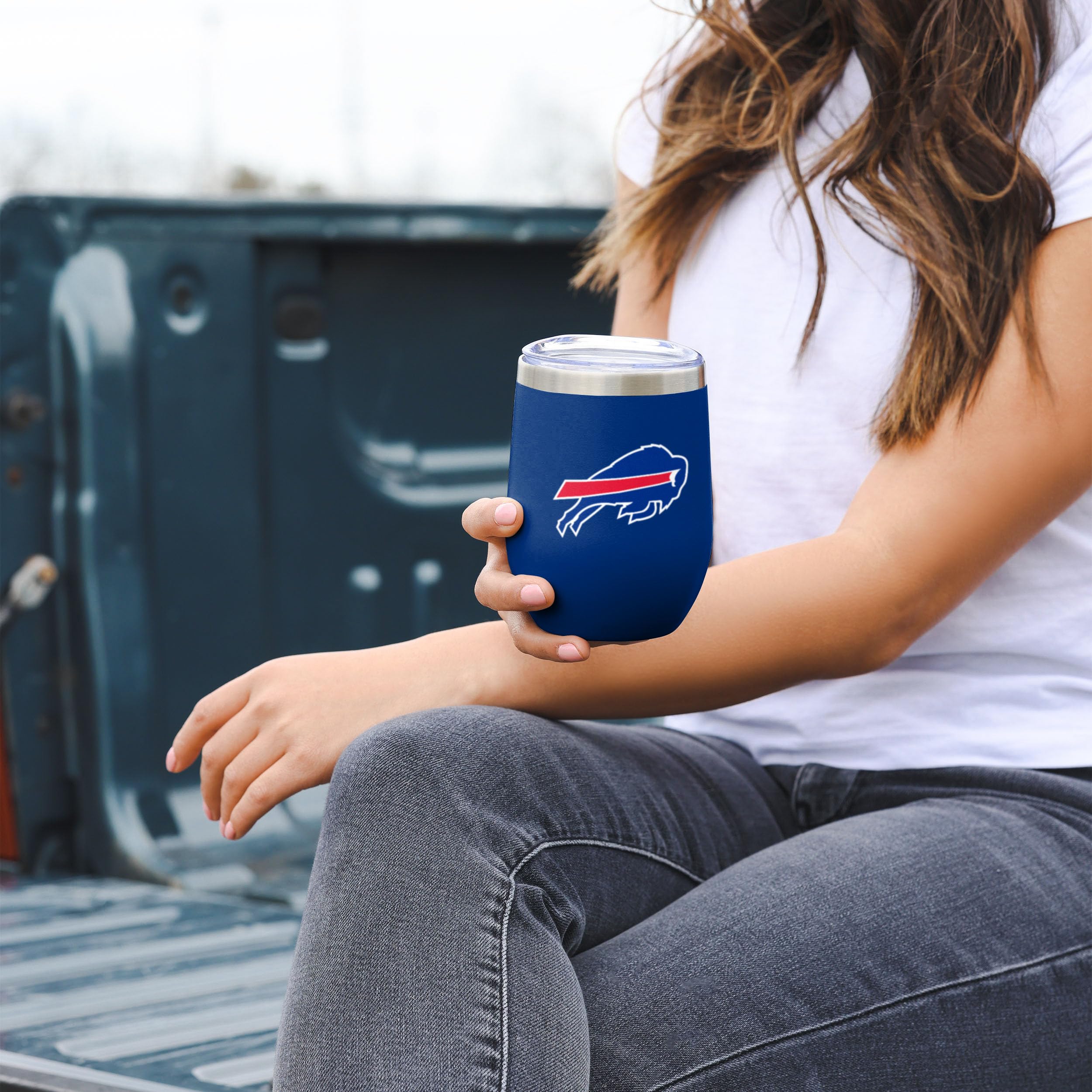 FOCO NFL Team Logo Insulated Travel Mug 12oz - Stainless Steel Unisex Mini Tumbler with Lid - Perfect for Coffee, Tea & Cold Drinks at Games, Office & Outdoor Adventures