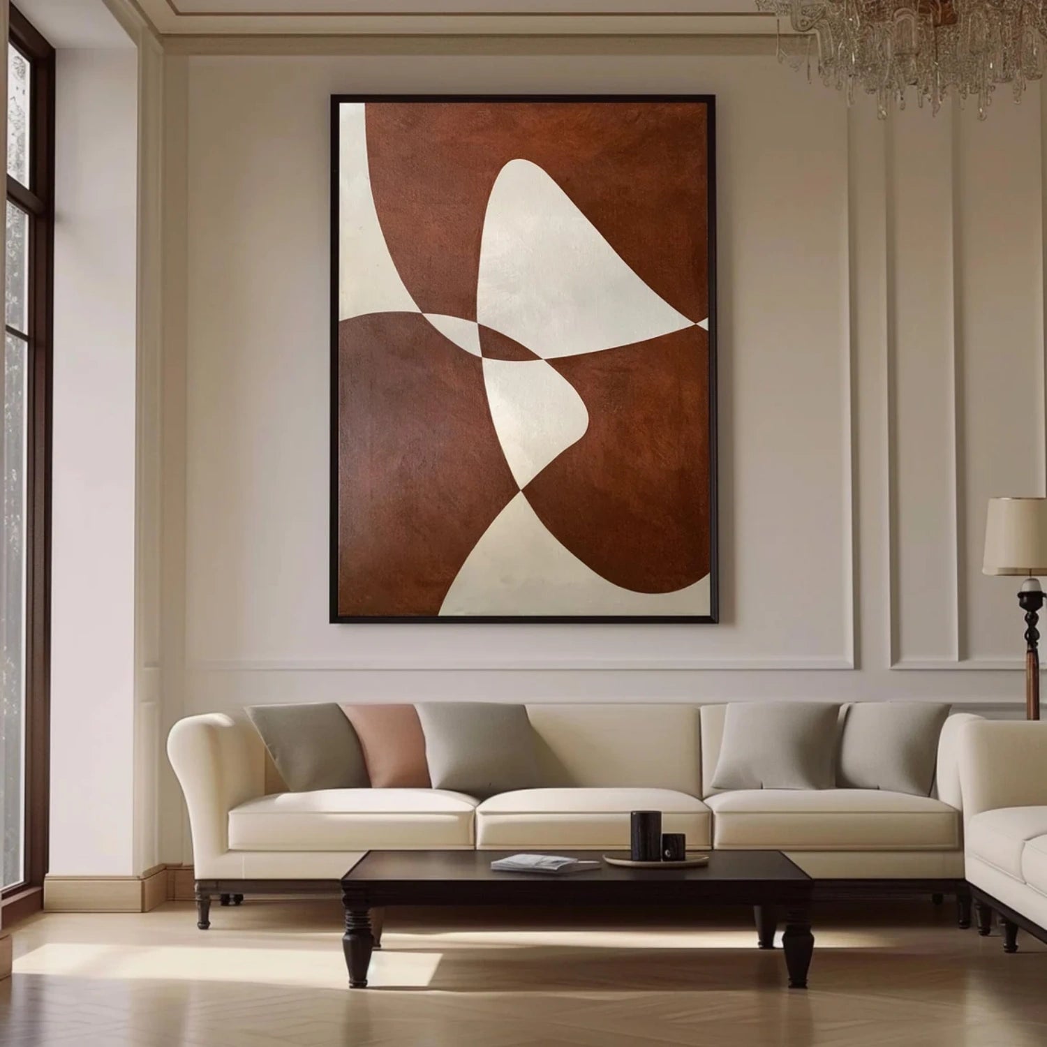 Beige & Brown Abstract Wall Art Print #BB131 - Modern Home Decor for Living Room, Bedroom & Office