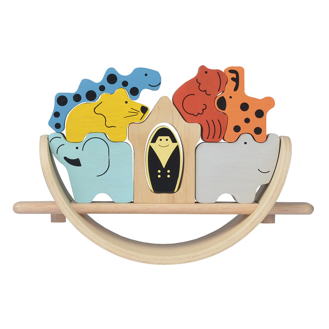 Noah's Ark 3D Wooden Puzzle - Bass & Bass Stack & Build Balance Toy for Kids | Educational STEM Toy for Home, School & Playtime