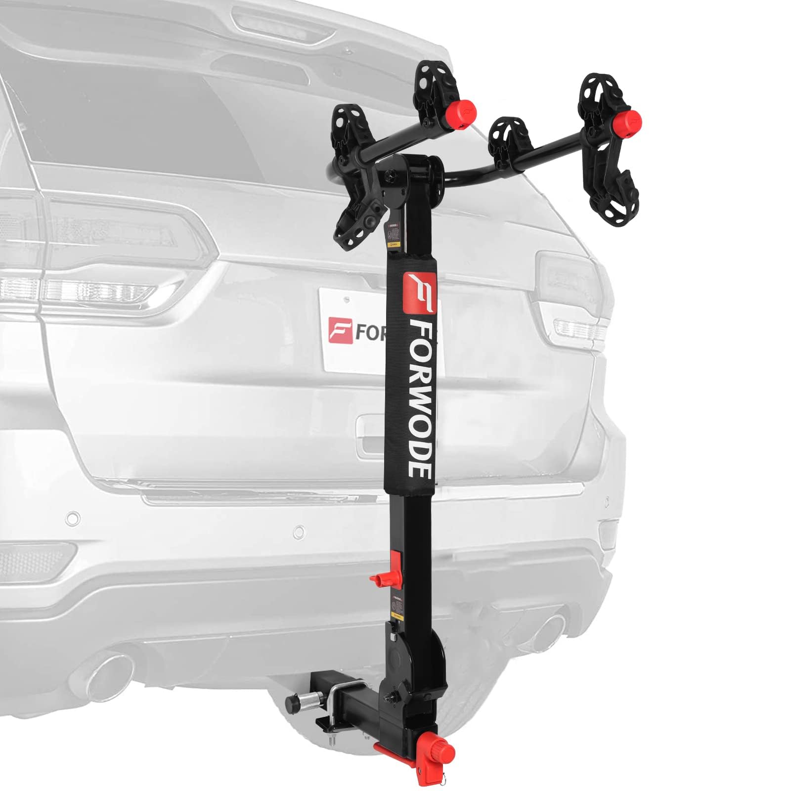 2-Bike Hitch Mount Rack for Cars - Holds 2 x 35 lbs Bicycles, Quick Release, Foldable & Wobble-Free Design with Hitch Lock - Fits 2-Inch Receiver | Perfect for Road Trips, Camping & Outdoor Adventures
