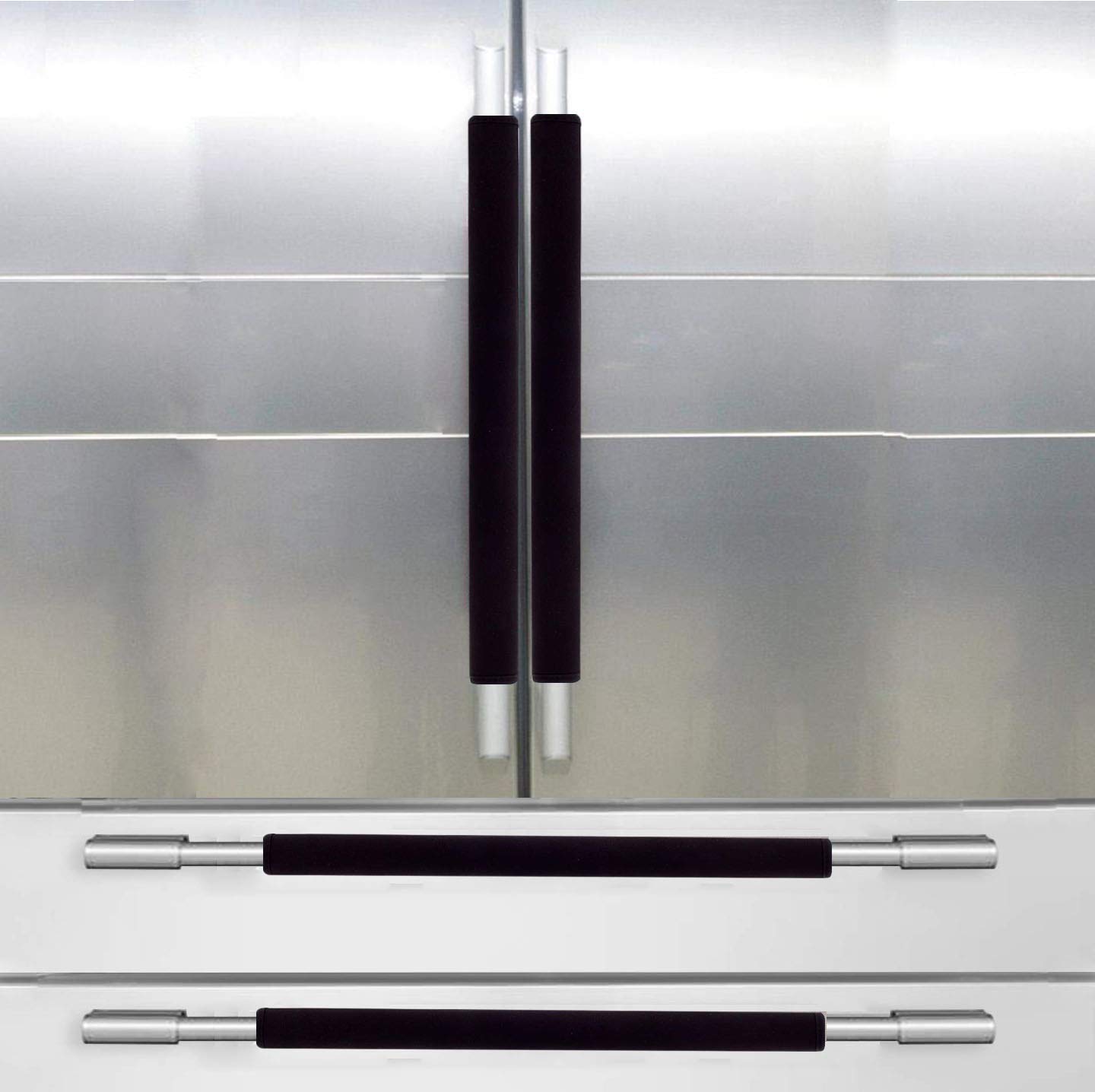 Refrigerator Handle Covers - 4 Pack Kitchen Appliance Handle Protectors for Microwave, Fridge & Dishwasher | Soft Grip, Easy to Clean | Perfect for Home, Office & Restaurant Use
