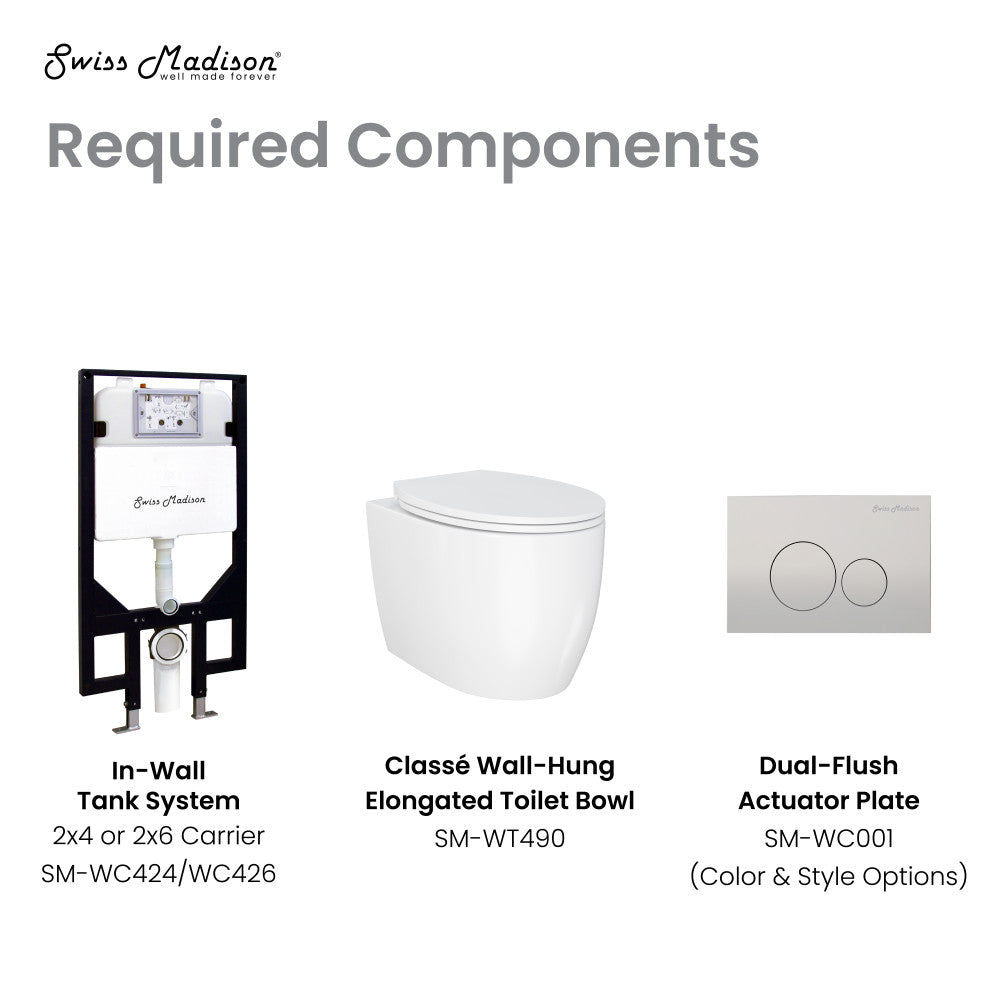 Wall-Mounted Toilet Bowl - Glossy White Modern Space-Saving Design for Small Bathrooms | Perfect for Contemporary Homes, Apartments & Commercial Spaces
