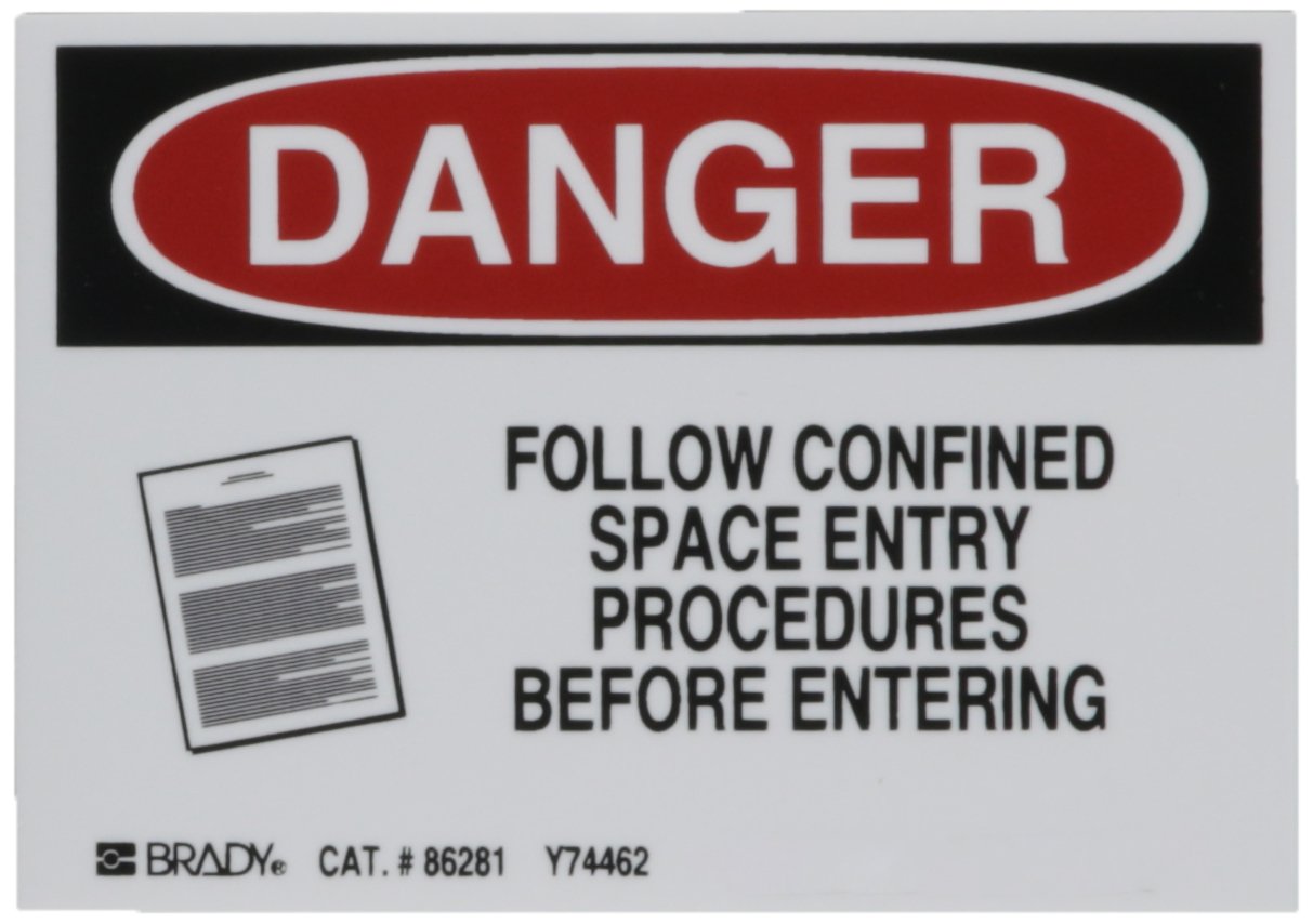 Brady 86281 Durable Equipment Label - 3.5 Inch Height - Industrial Asset Tagging & Safety Identification for Machinery, Tools & Electrical Panels