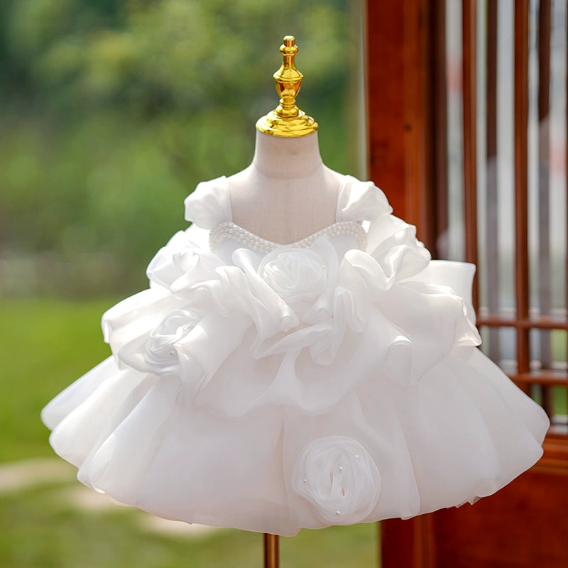 Adorable Fluffy Baby Girl Pageant Dress - Toddler Ball Gown for Birthday Party & Special Occasions | Perfect for Pageants, Photoshoots & Formal Events