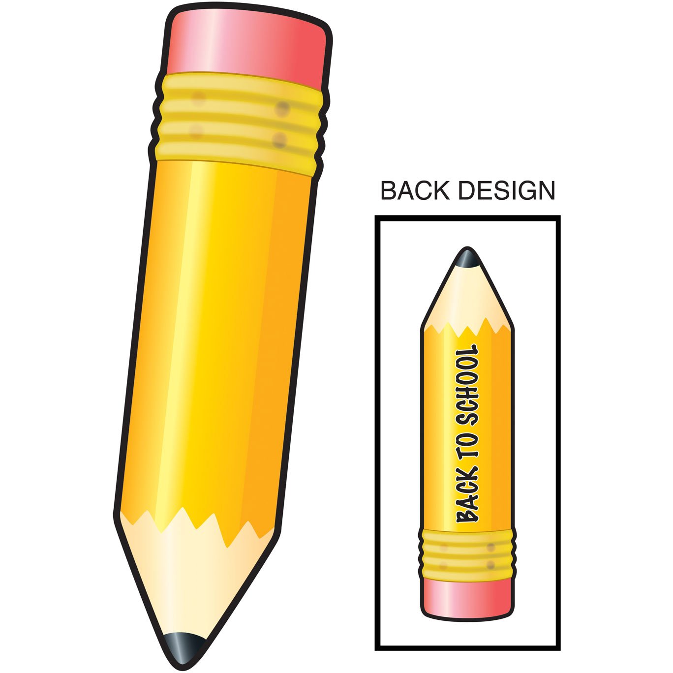 Back to School Pencil Cutout Party Decorations - 1 Pack | Fun Classroom Supplies, Teacher Appreciation Gifts & School Themed Party Decor