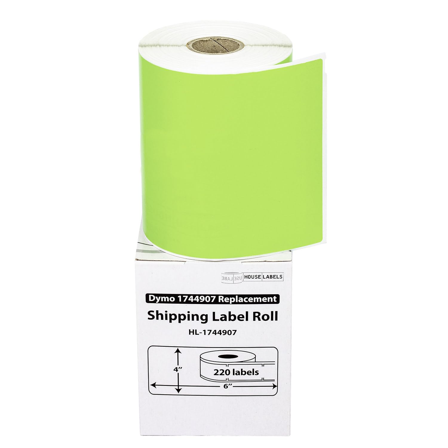 HOUSELABELS Compatible DYMO 1744907 4XL Green Shipping Labels (4
