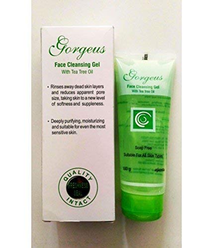 Tea Tree Oil Face Cleansing Gel for Acne & Oily Skin - Ajanta Gorgeous 50g | Deep Cleansing, Pore Minimizer, Gentle Daily Wash for Men & Women