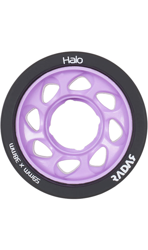 Radar Halo Roller Skate Wheels - High-Performance Outdoor & Indoor Skating Wheels for Speed and Smooth Ride - Perfect for Derby, Rink, and Street Skating