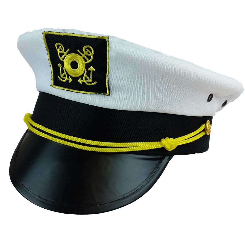 Funny Nautical Captain Hats for Parties - Yacht & Cruise Ship Theme Costume Accessories - Perfect for Bachelor, Bachelorette & Themed Events - Great for Boat Parties, Halloween & Costume Events