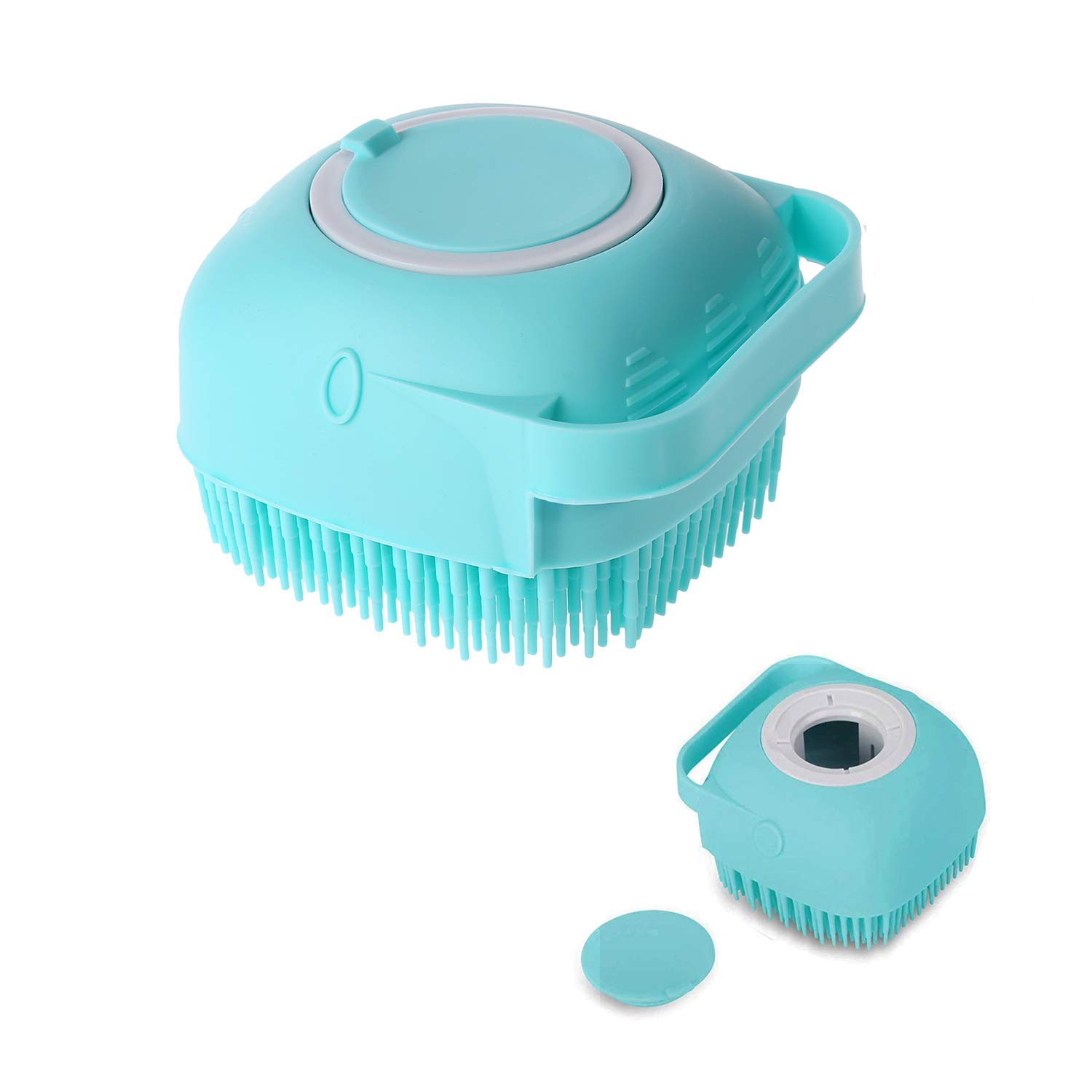 Incrizma Soft Silicone Bath Body Brush with Soap Dispenser - Reusable Exfoliating Body Scrubber for Gentle Skin Massage & Exfoliation (80ml, Random Color) - Perfect for Shower, Spa & Relaxation at Home