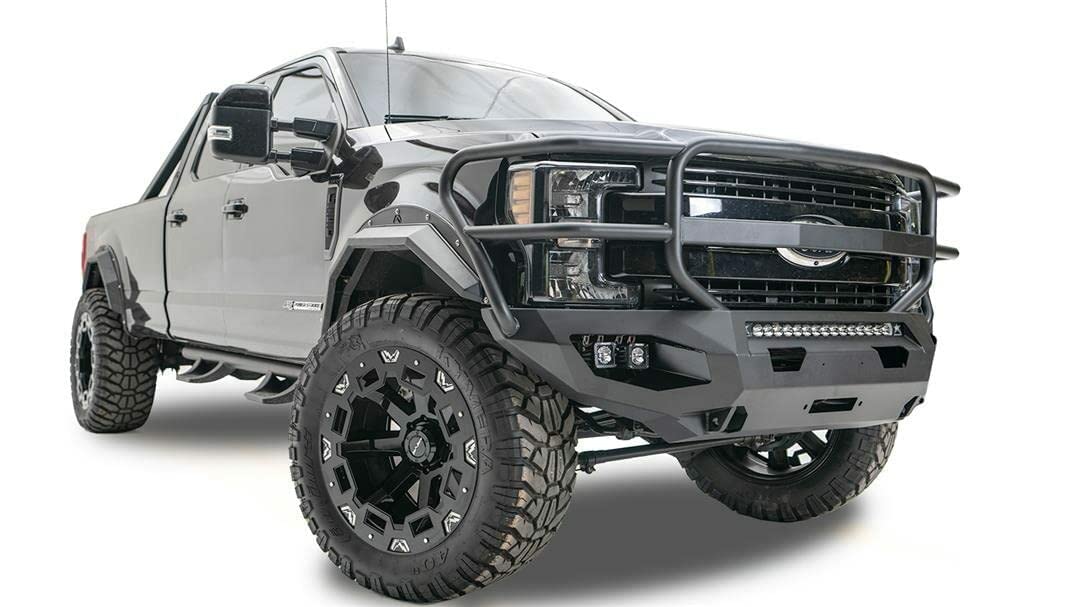Fab Fours HD Matrix Front Bumper with Full Grill Guard for 2010-2018 Ram 2500/3500 (2019 Classic) - Black (DR10-X2950-1) | Off-Road Protection & Truck Accessories