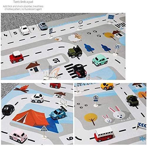 Kids Traffic & Parking Play Mat - Waterproof Educational Road Carpet for Children, Extra Large Thickened Learning Game Mat for Bedroom & Playroom | Perfect for Indoor Play, Early Education & Road Safety Learning