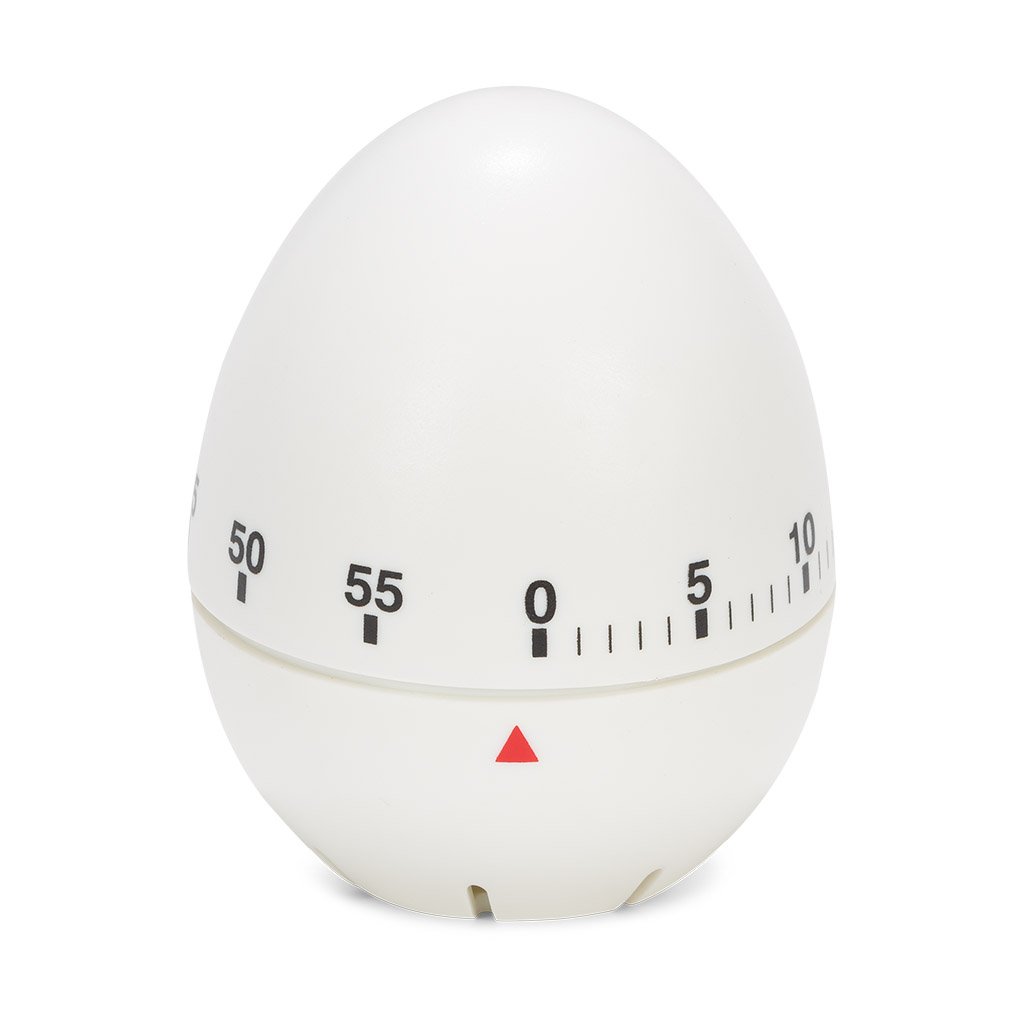 Patisse Digital Kitchen Timer Egg - White - Perfect for Baking, Cooking, and Classroom Use
