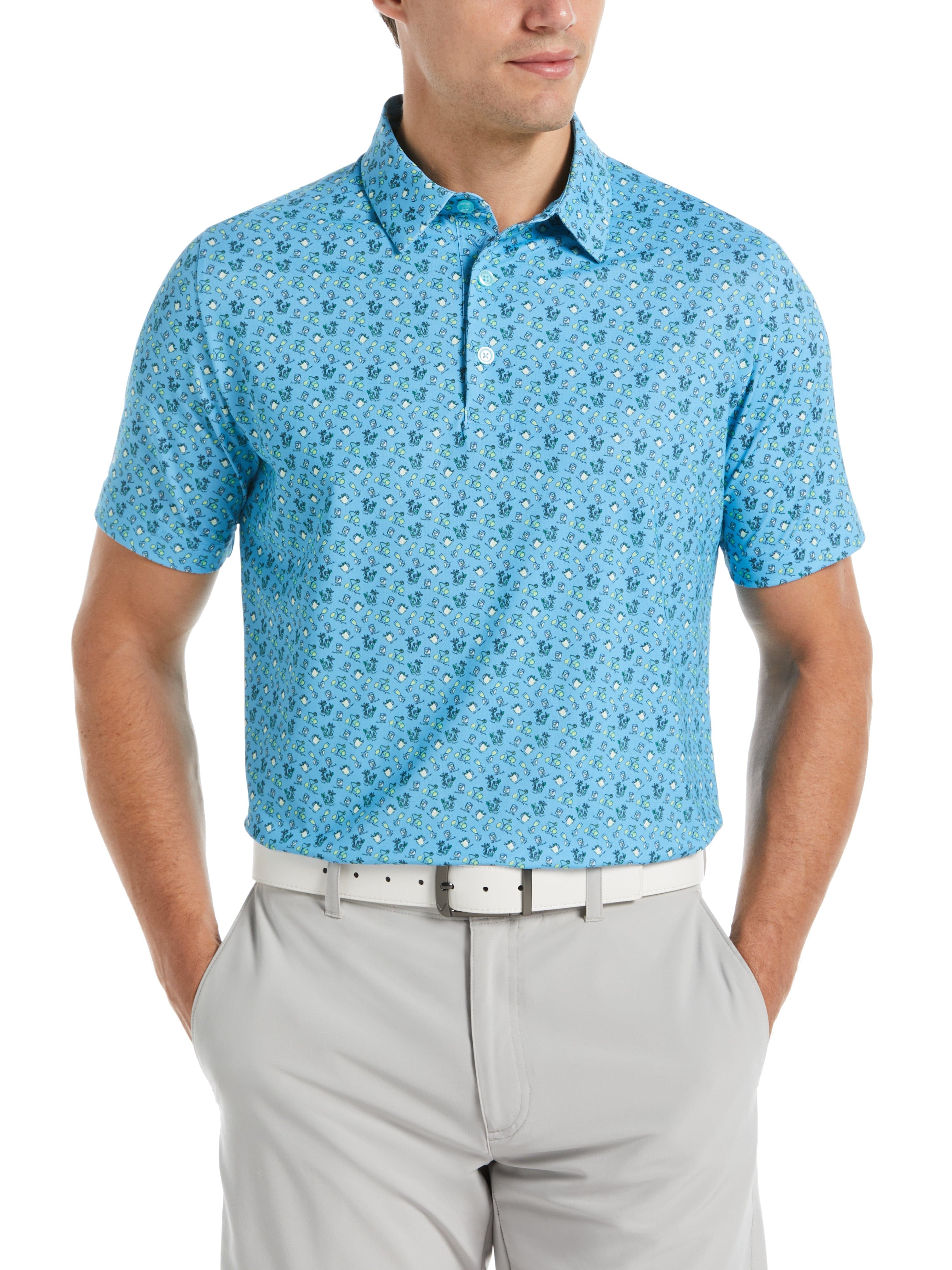 Men's Funny Print Golf Polo Shirt - Comfortable & Stylish for Casual Wear, Golf Outings & Outdoor Activities