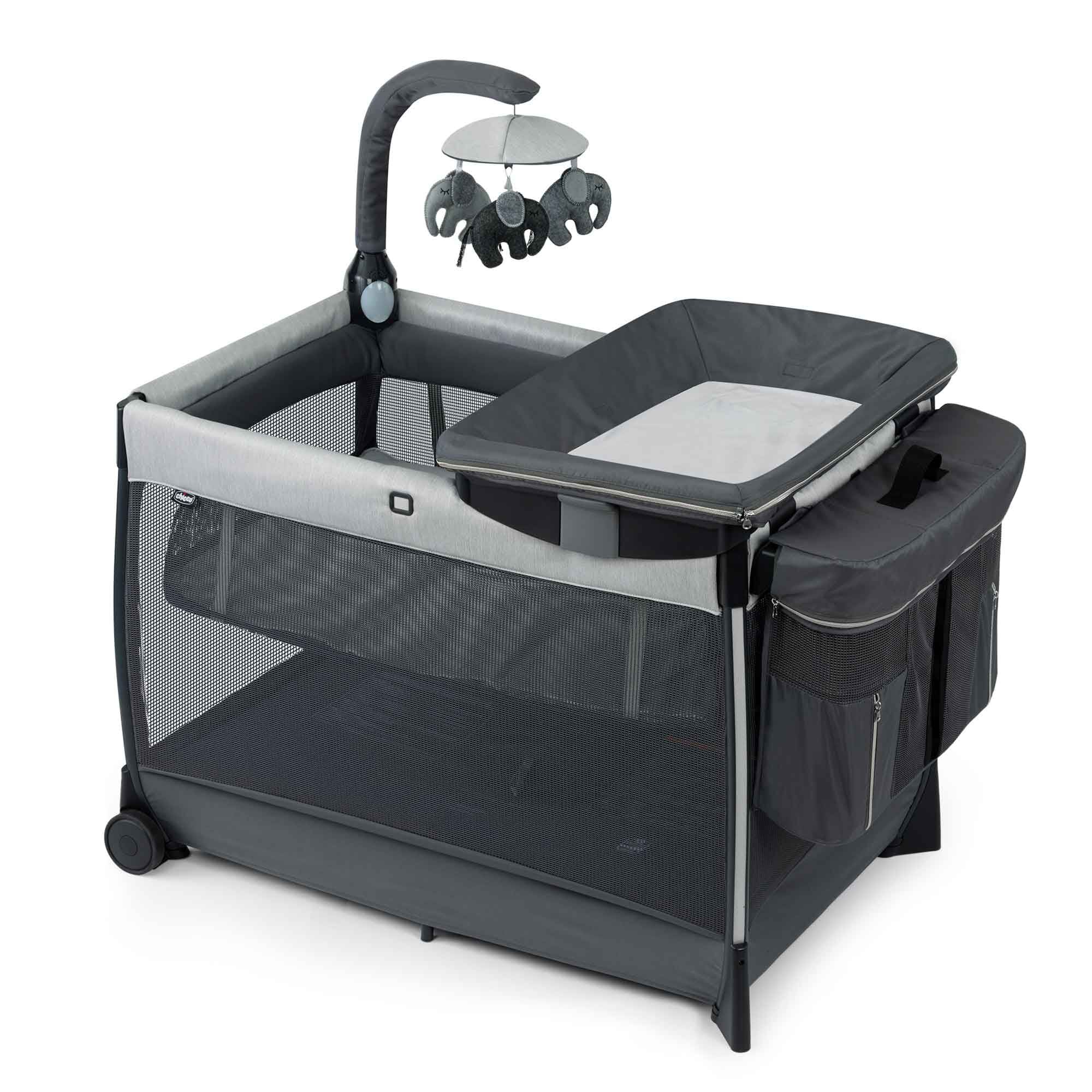 Lullaby Zip All-in-One Portable Playard - Lightweight Baby Crib for Travel & Home Use - Driftwood Color - Perfect for Nursery, Daycare & On-the-Go Parenting