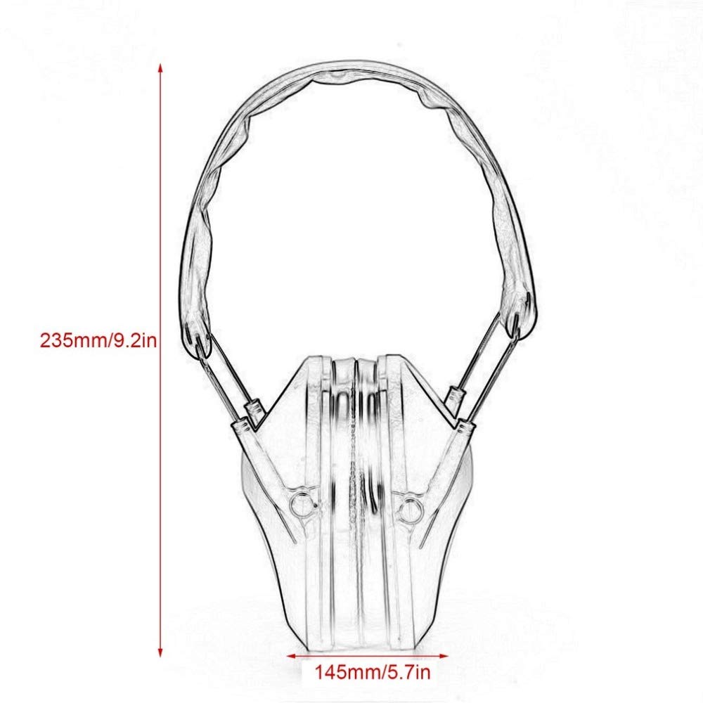 Tactical Shooting Earmuffs - Adjustable, Foldable Noise Cancelling Ear Protection for Shooting, Hunting & Snoring - Comfortable Anti-Noise Earplugs for Work, Travel & Sleep