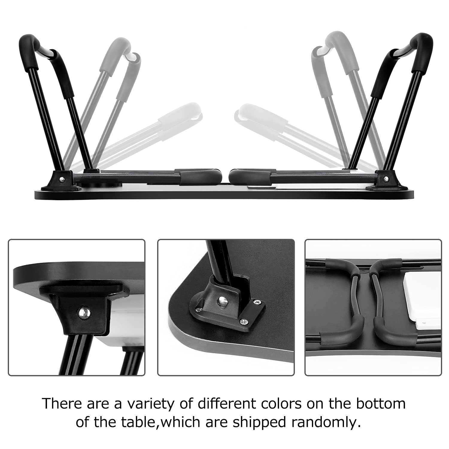 Fayquaze Foldable Laptop Bed Table with Storage Drawer & Cup Holder - Portable Lap Desk for Working, Eating & Reading - Perfect for Home Office, Dorm Room & Bed Use