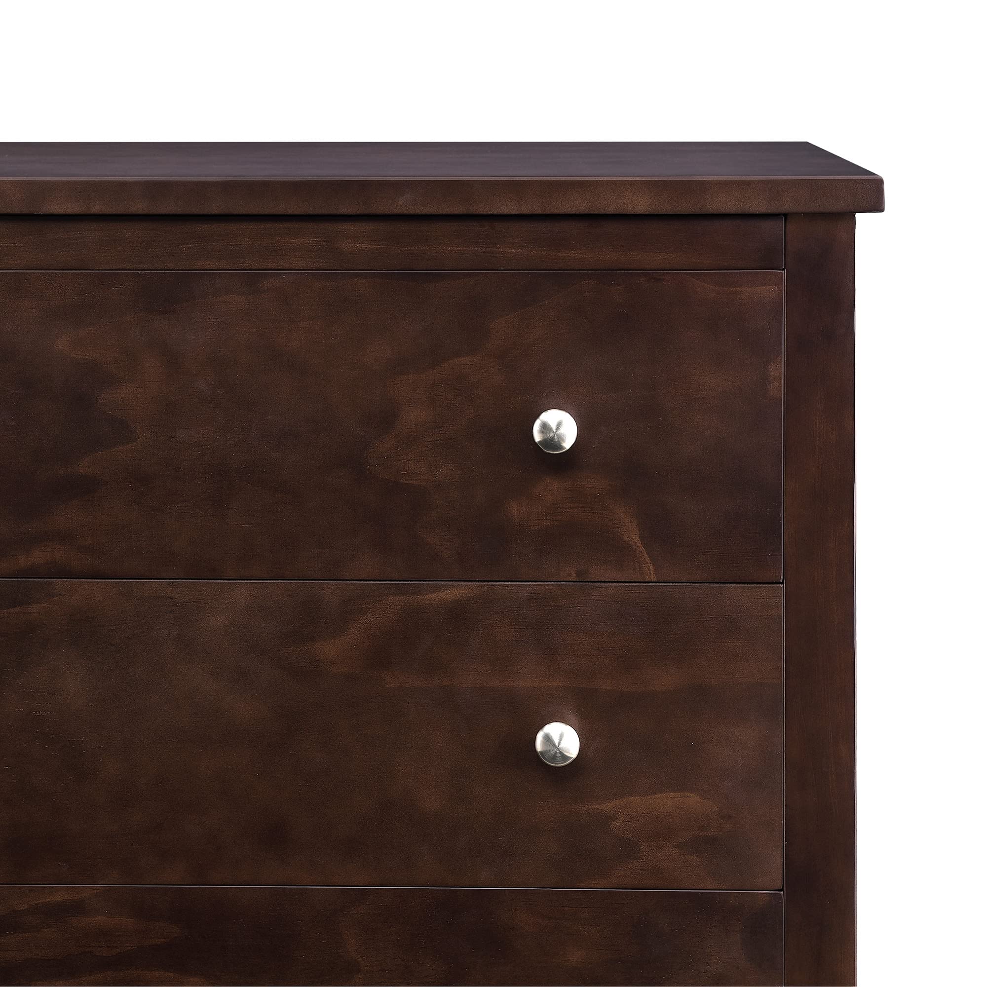 Delta Children Campbell 3-Drawer Dresser in Walnut Espresso - Perfect for Nursery, Kids Room & Bedroom Storage