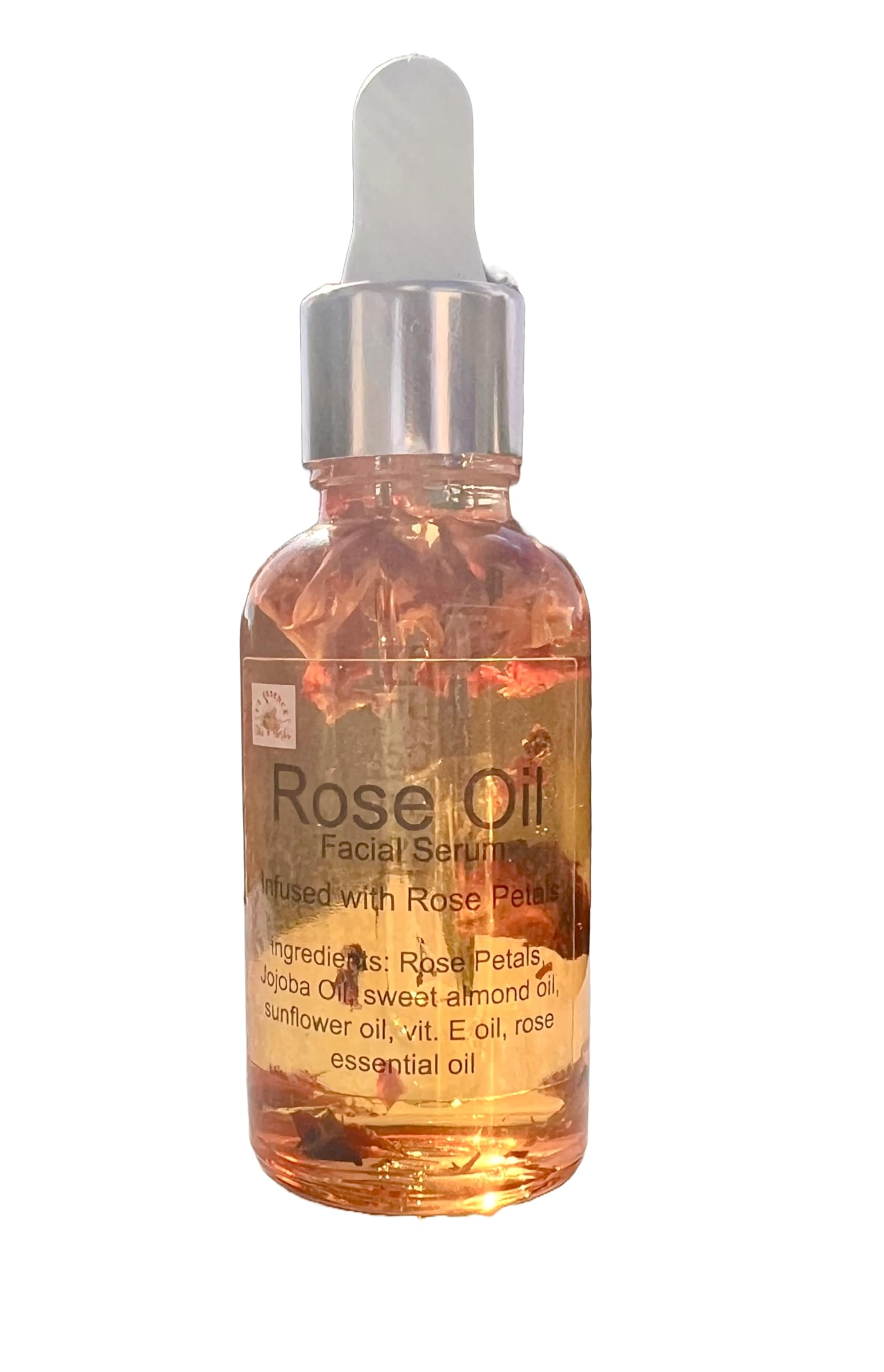 Organic Rose Oil for Face & Body - 100% Pure Sweet Almond & Jojoba Oil Blend | 8+ Week Rose Petal Infusion | Chemical-Free, All Natural Skincare | Perfect for Massage, Aromatherapy & DIY Beauty Products