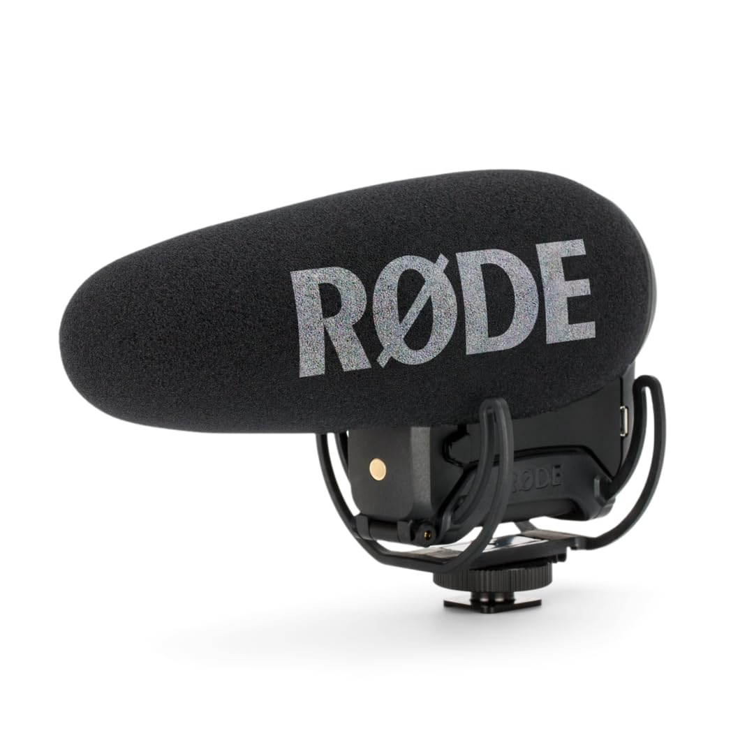 Rode VideoMic Pro+ Professional Shotgun Microphone for DSLR & Mirrorless Cameras - Black | Perfect for Vlogging, Filmmaking & Interviews (Camera-Mount)