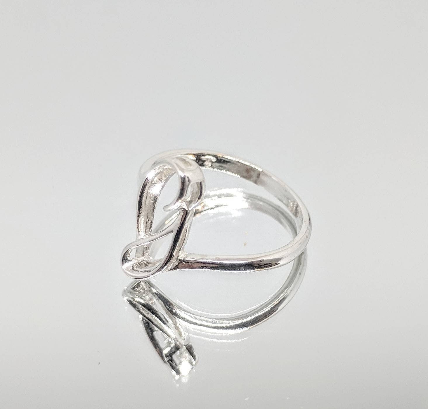 Sterling Silver or 14K Gold Double Tear Freeform Ring Size 7 - DIY Jewelry Making Supplies, Fashion Statement Ring for Women - Perfect for Weddings, Anniversaries and Everyday Wear
