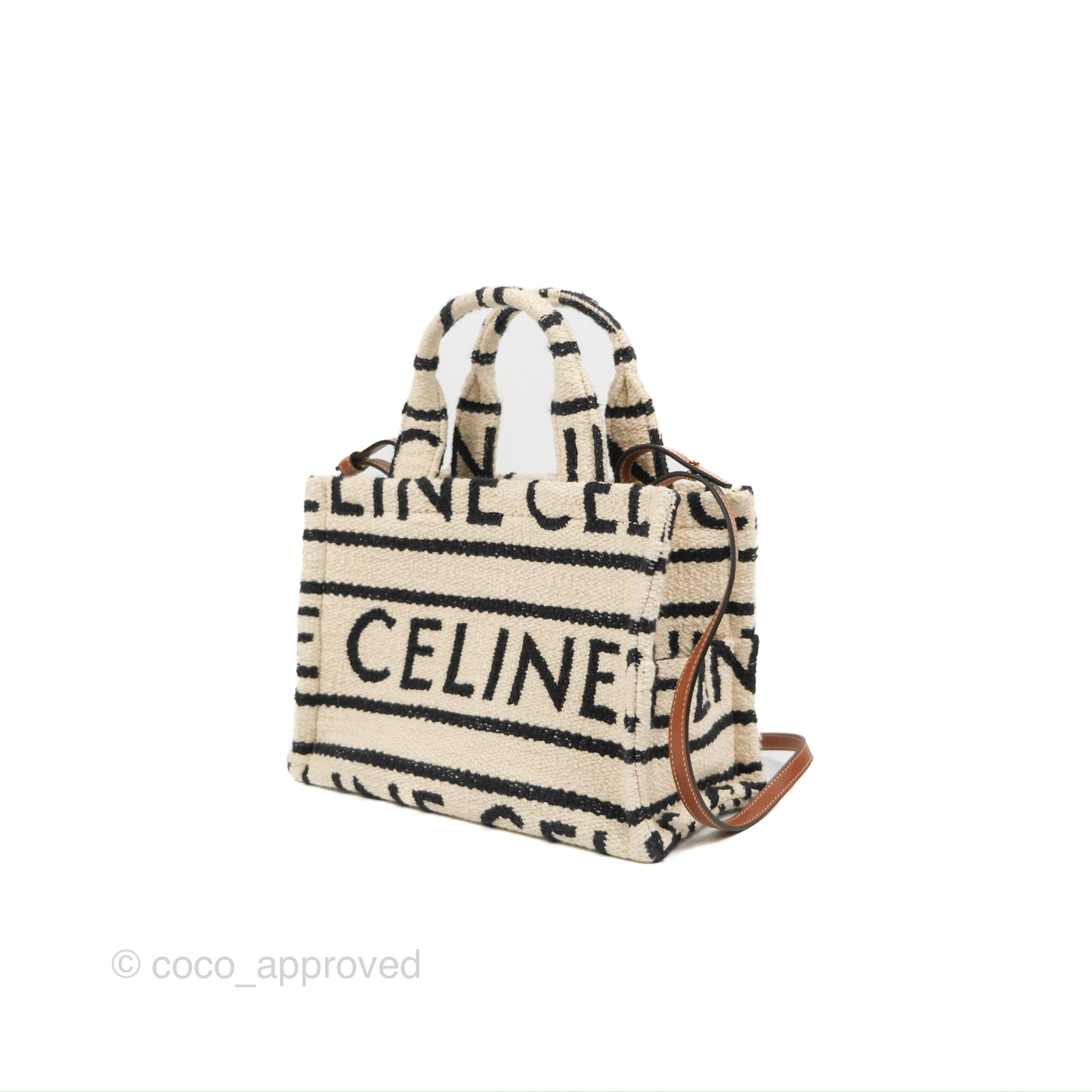 Celine Small Cabas Thais Textile Tote Bag in White - Luxury Designer Handbag for Women, Perfect for Work, Travel & Everyday Use