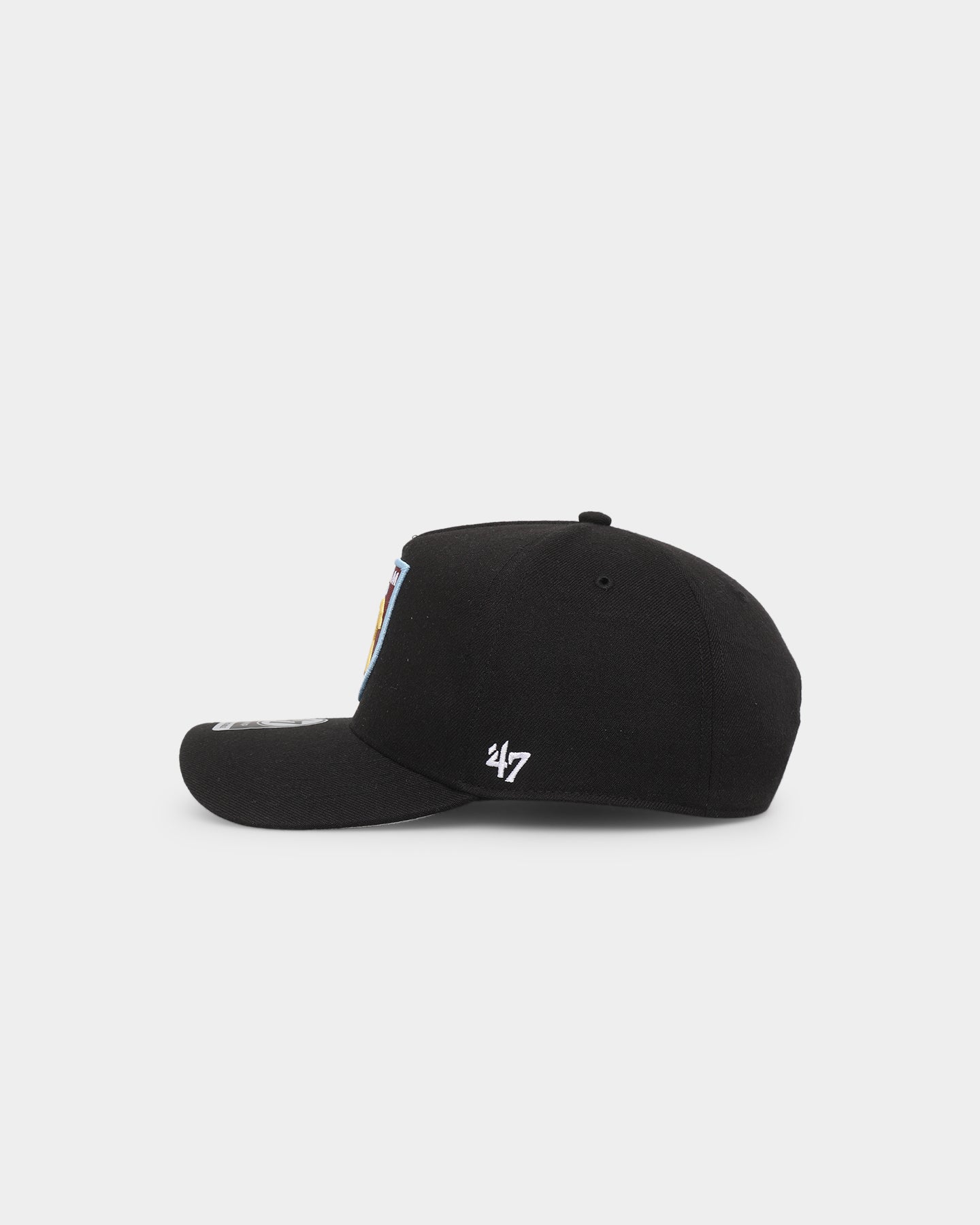 47 Brand West Ham United Football Club Replica 47 MVP DT Snapback Black Hat - Adjustable Baseball Cap for Men & Women - Perfect for Sports Fans, Game Day & Casual Wear