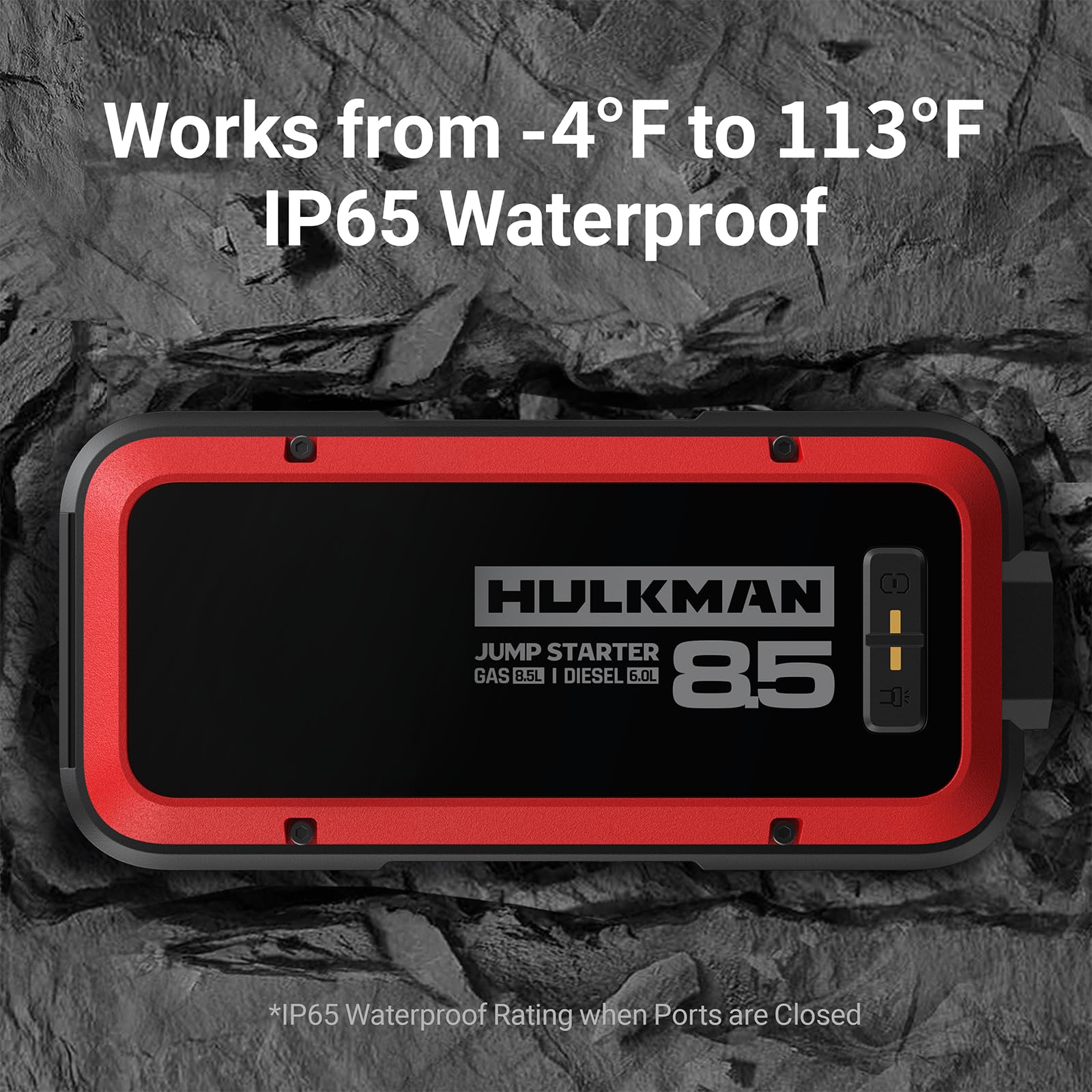 Hulkman Alpha85 2000A 74Wh Smart Jump Starter - 12V Portable Car Battery Booster with 3.3