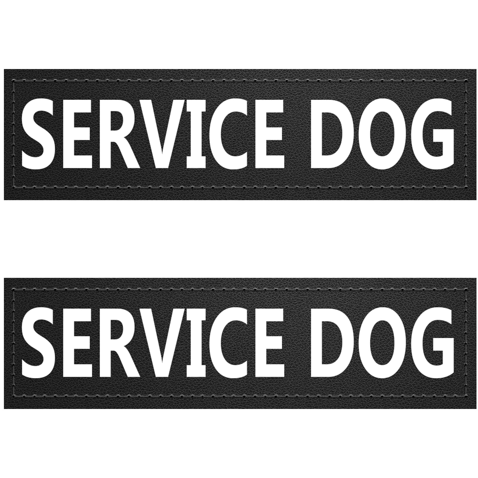 Service Dog Vest Patches - Training, Emotional Support, Therapy Dog & DO NOT PET PU Patches - 2 Free Removable Dog Tags for Harness, Collar & Leash - Perfect for Public Outings, Travel & Identification