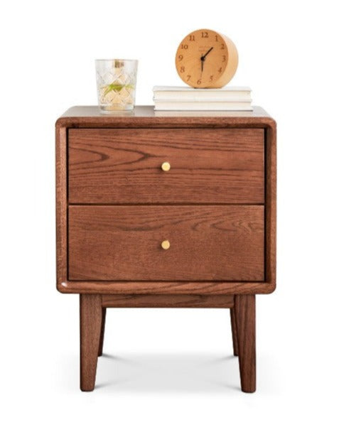 Solid Wood Nightstand - Beech or Oak Bedside Table for Bedroom, Modern & Rustic Home Decor, Durable and Stylish Storage Solution