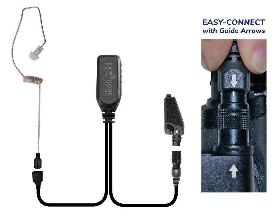 EP1311EC W Whisper Hawk EC Covert Lapel Microphone for Kenwood Multi Pin Radios - Perfect for Law Enforcement, Security & Undercover Operations