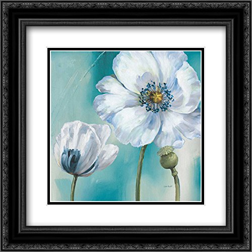 Lisa Audit 15x15 Black Ornate Framed Double Matted Museum Art Print - Teal Dance III Wall Decor for Living Room, Bedroom & Office