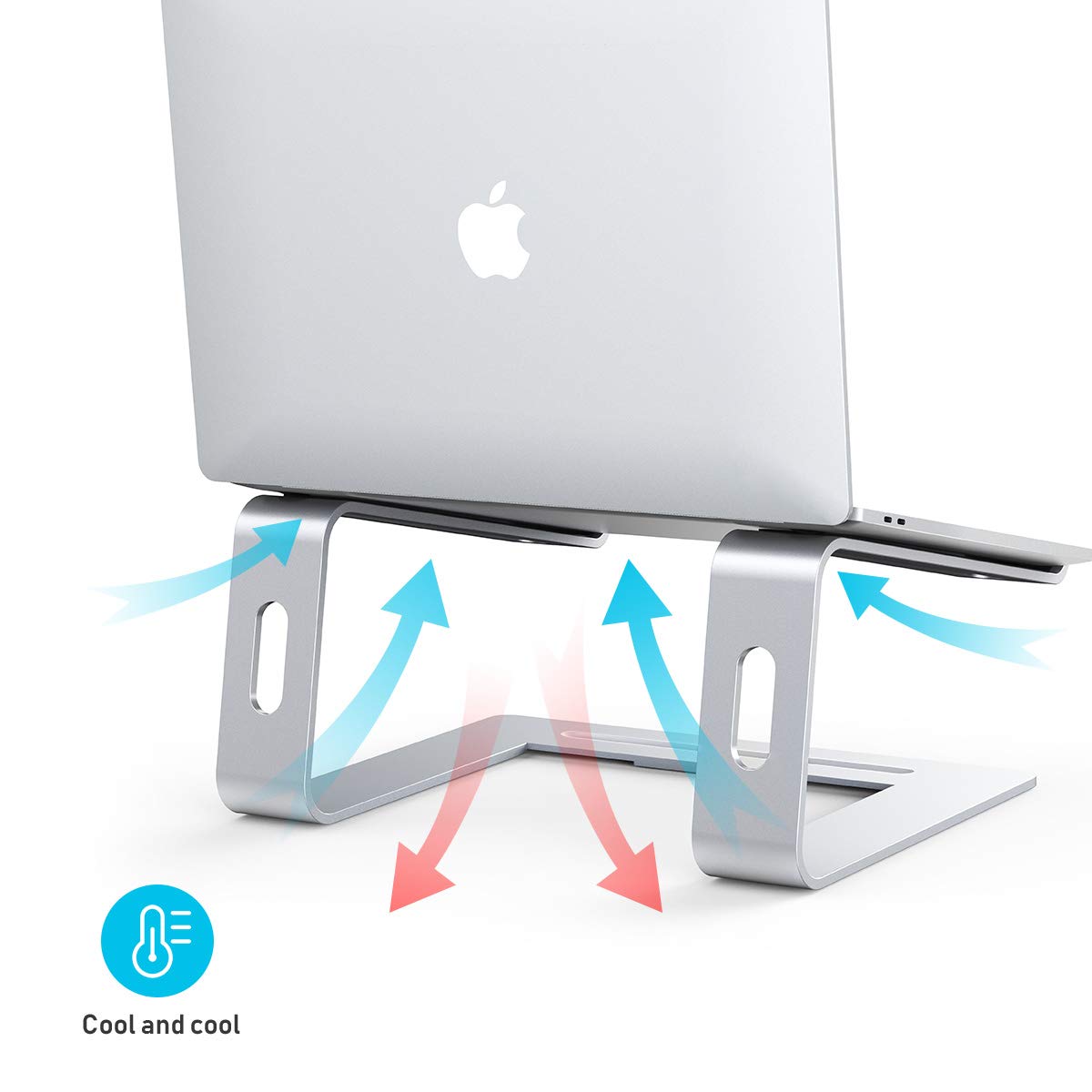 Ergonomic Aluminum Laptop Stand for Desk - Adjustable & Detachable Laptop Riser Holder for MacBook, Dell XPS, Lenovo (10-18 Inch) | Perfect for Home Office, Gaming & Workspace Setup