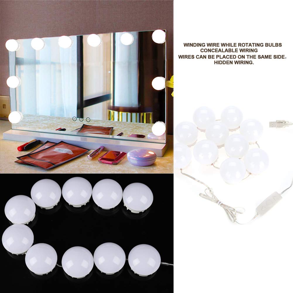 Yoidesu Vanity LED Mirror Lights Kit - Dimmable Makeup Mirror Lights with Concealable Wiring, Warm & Cool White Tones - Perfect for Bathroom Vanity, Dressing Room, and Professional Makeup Studios