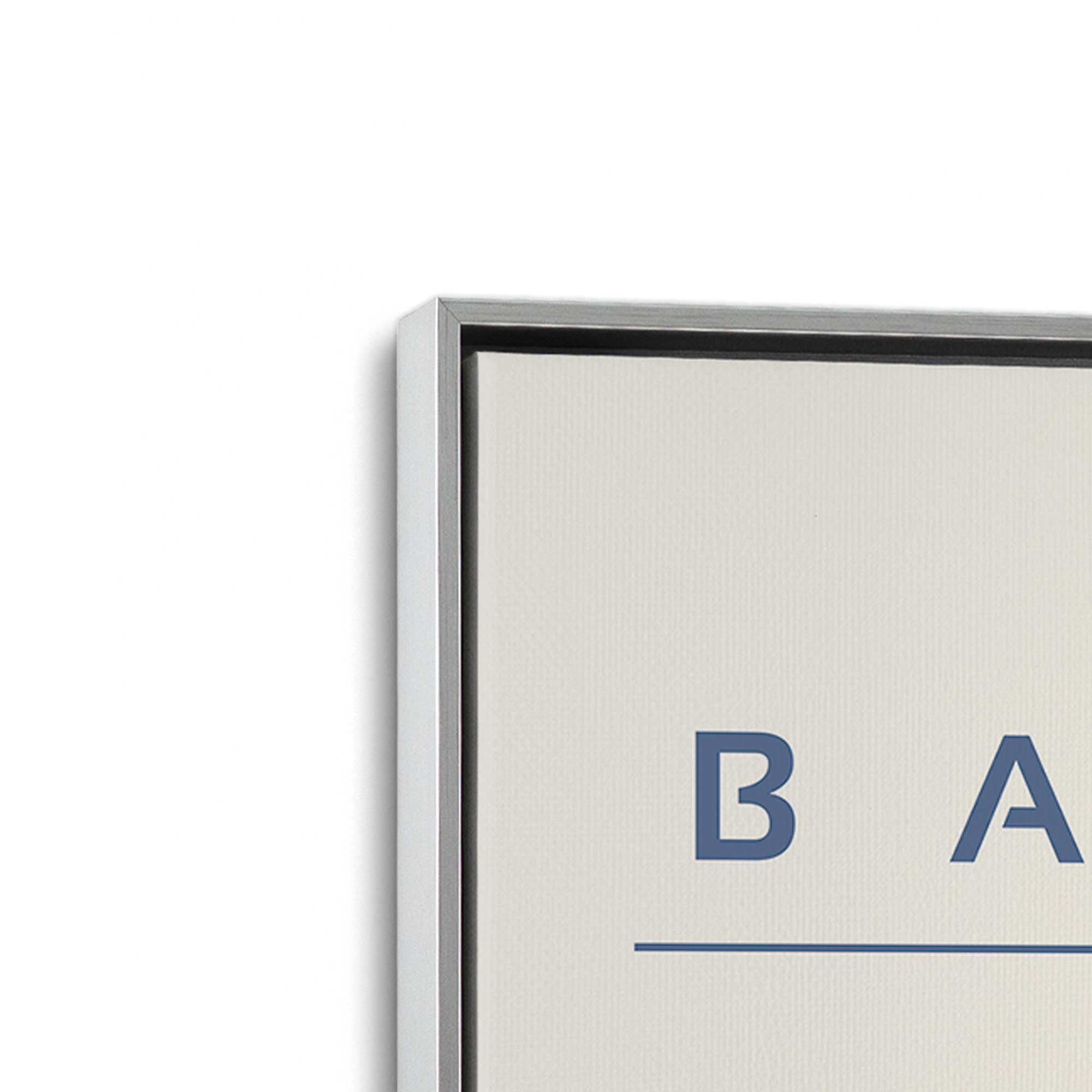 Blue Bauhaus Flow I Canvas Print - Modern Abstract Wall Art for Living Room, Bedroom & Office Decor