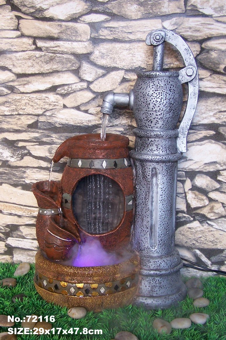 Vintage Style Hand Water Pump Outdoor Garden Fountain - Perfect for Farmhouse Decor, Patio, and Lawn Landscaping