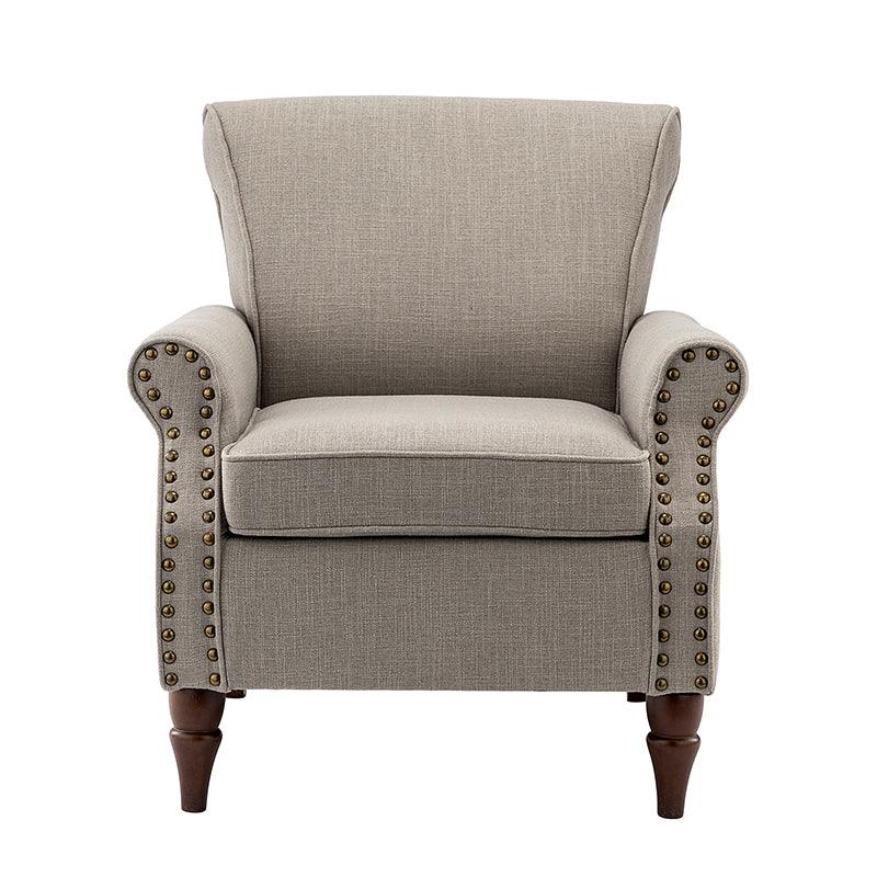 Hypanis Upholstered Armchair with Solid Wood Legs - Modern Living Room Accent Chair for Home, Office & Reading Nook - Comfortable Lounge Chair for Relaxing & Decor