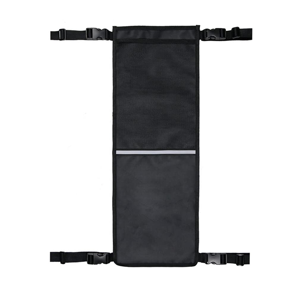 Healifty Wheelchair Storage Bag Organizer - Durable Cloth Oxygen Cylinder Holder with Buckles for Walker & Wheelchair Accessories (Black) - Perfect for Medical Equipment Organization & Daily Mobility Needs