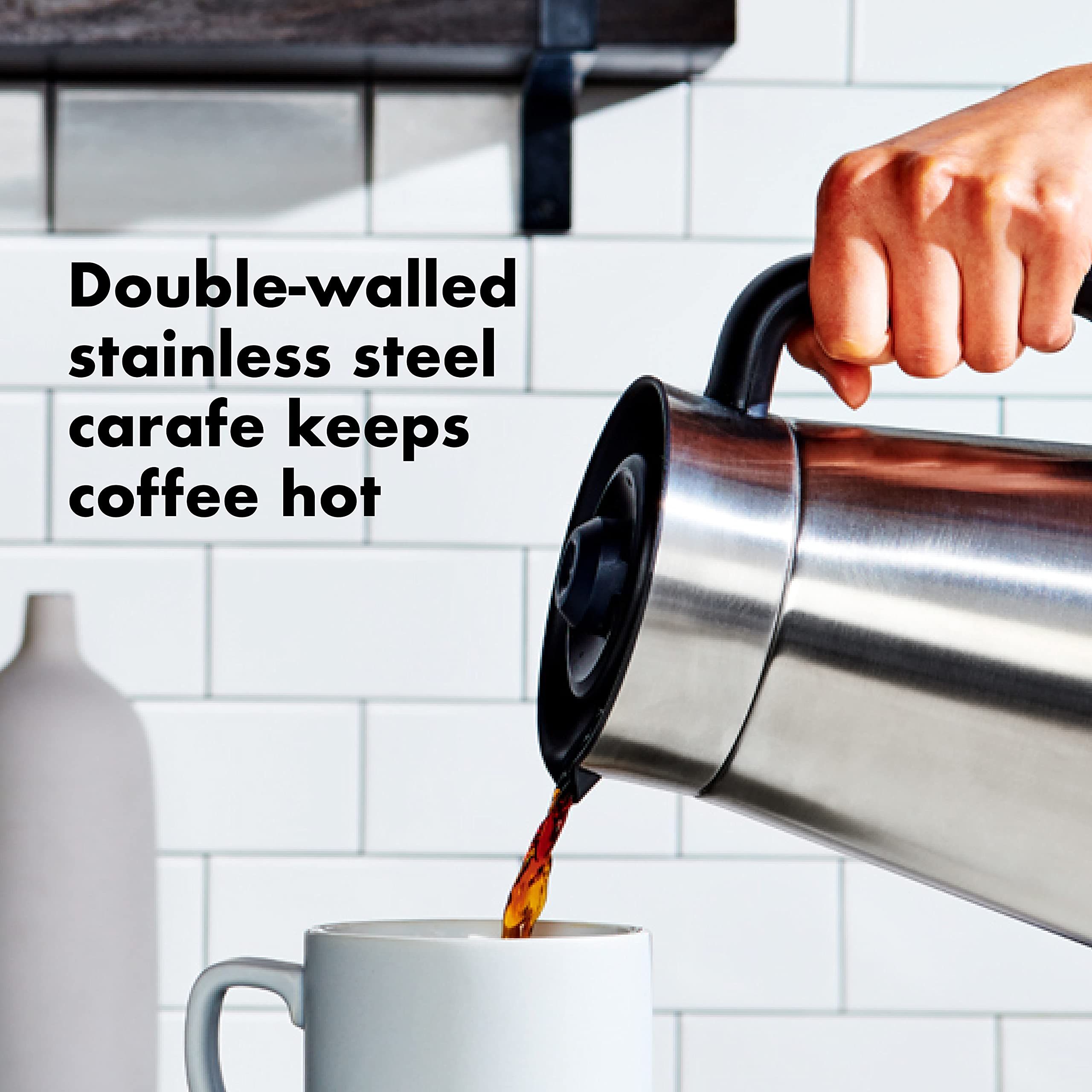 OXO Brew 9 Cup Stainless Steel Coffee Maker with Descaling Solution - 14oz Bottle for Home, Office & Restaurant Use