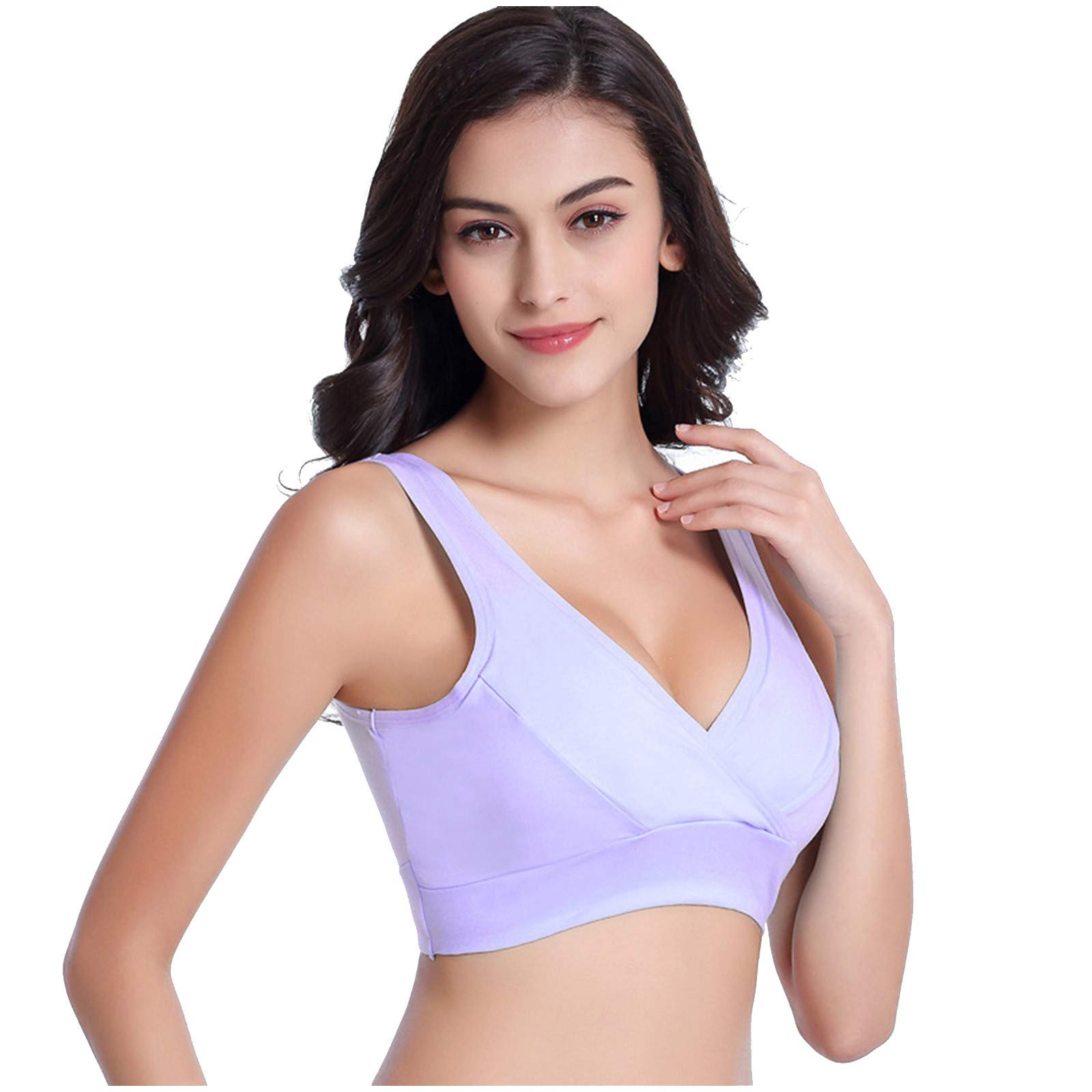 Wirefree Maternity Nursing Bras 3-Pack for Pregnancy & Breastfeeding - Comfortable Sleep & Daily Wear for New Moms