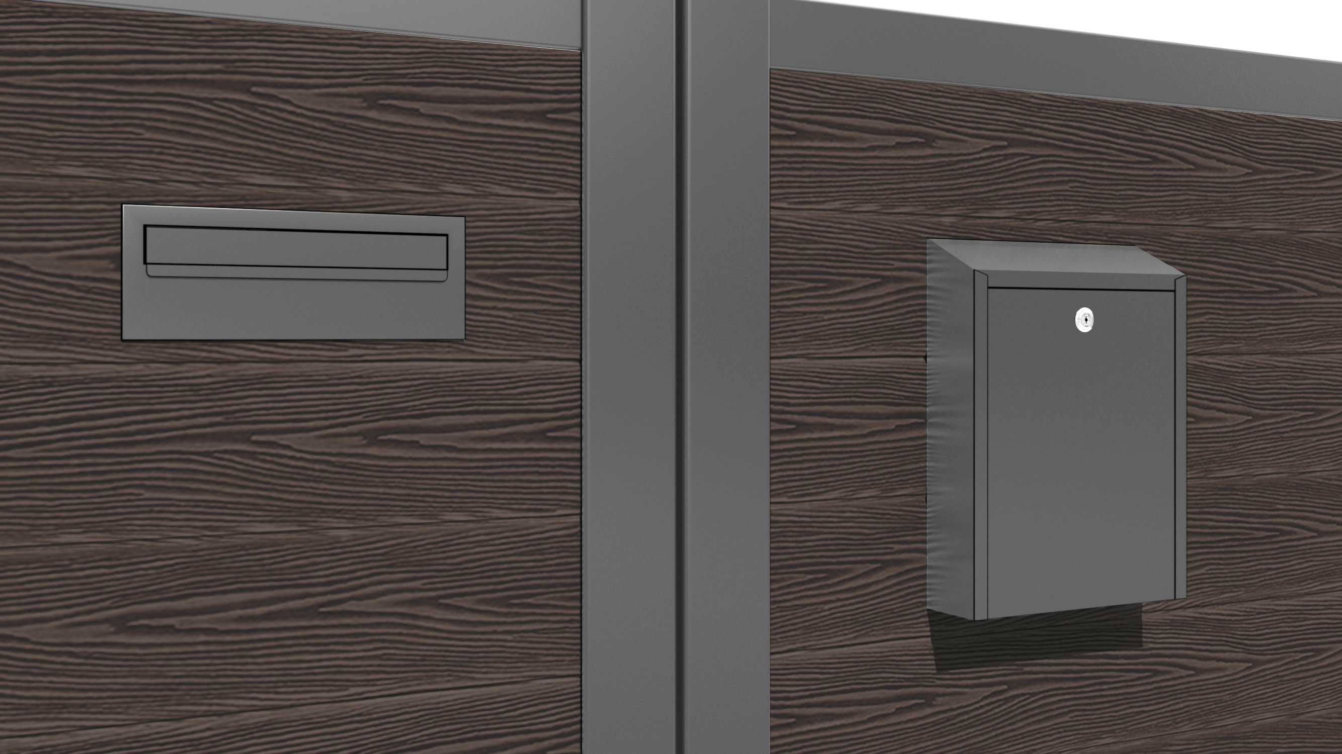 Classic Blossom Curved Top Driveway Gate - Mid Brown End Screen - Elegant Driveway Entrance for Home & Garden Security