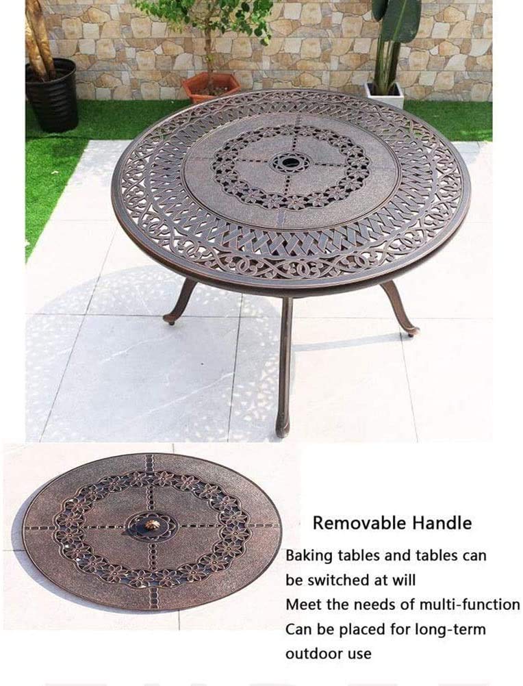 Premium Outdoor Fire Pit with BBQ Grill & Coffee Table - Multi-Functional Garden Fireplace for Patio, Deck, Backyard (Brazier, Ice Bucket & Dining Surface) | Perfect for Camping, Picnics & Outdoor Entertaining