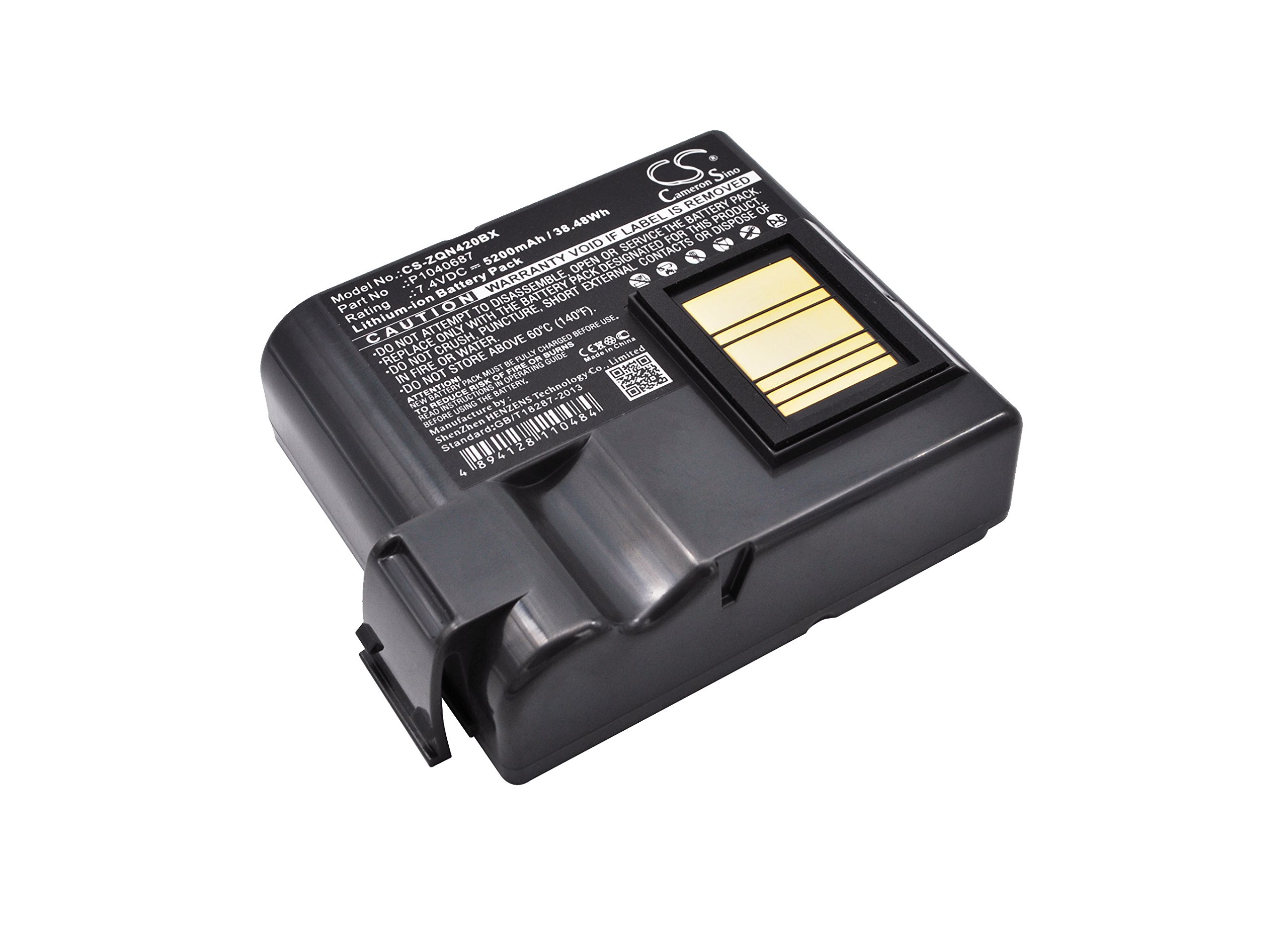BWXY 5200mAh Replacement Battery for Zebra BTRY-MPP-68MA1-01, P1040687, P1050667-016 QLN420, ZQ630 - Compatible with Zebra Printers & Mobile Computers for Warehouse, Retail, and Logistics Use