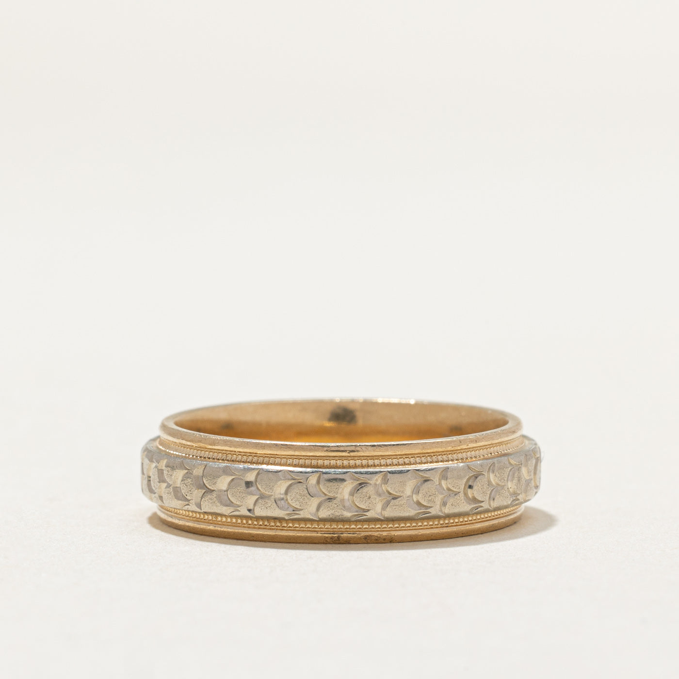 10K Yellow Gold Textured Milgrain Wedding Band Ring - 6mm Wide - Size 10.5 - Perfect for Anniversary, Engagement & Bridal Jewelry Gifts