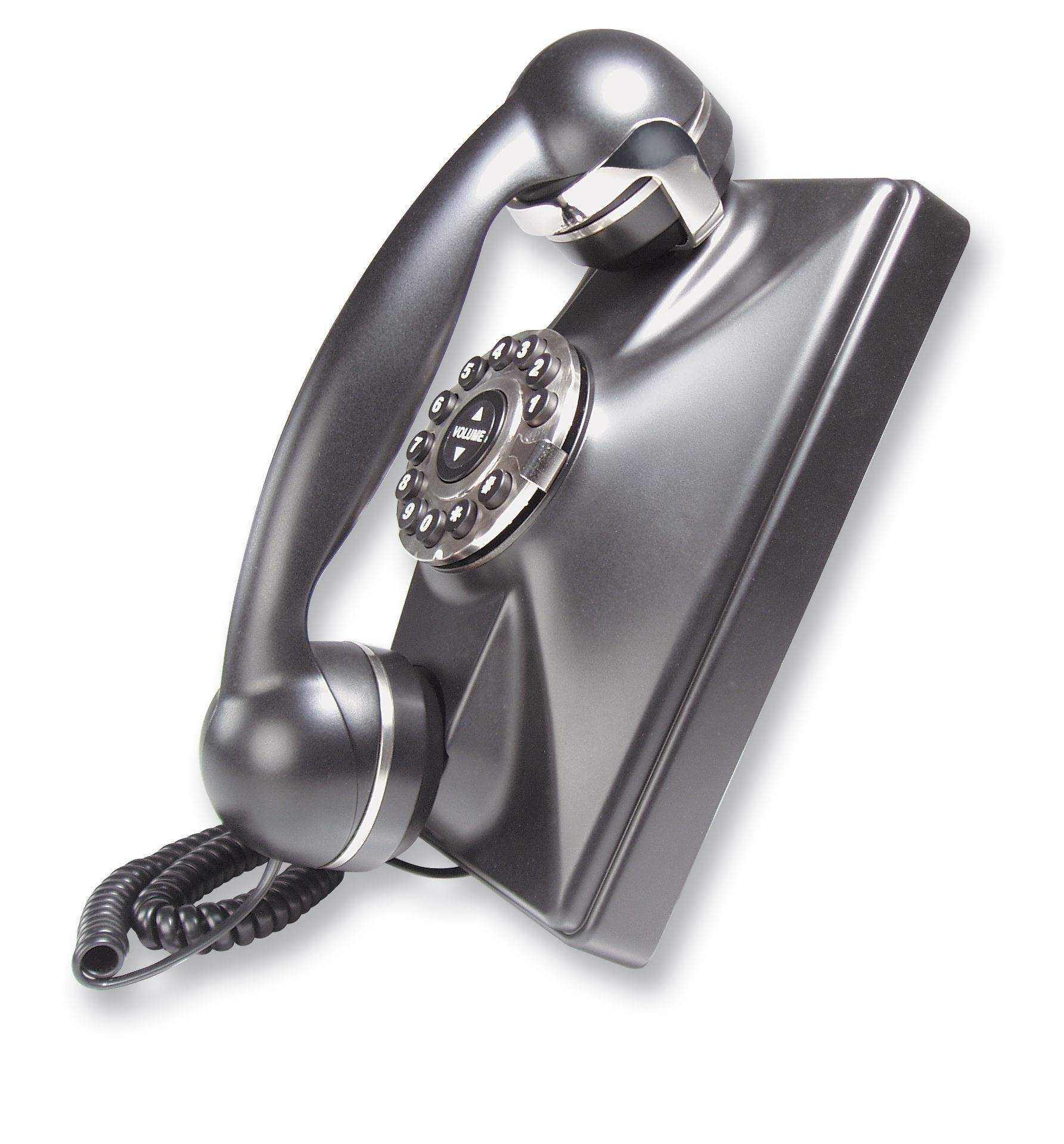 Vintage Retro Wall Phone - Scitec Incorporated Black Single Line Telephone with Durable Grade Construction | Perfect for Home, Office, or Restaurant Decor