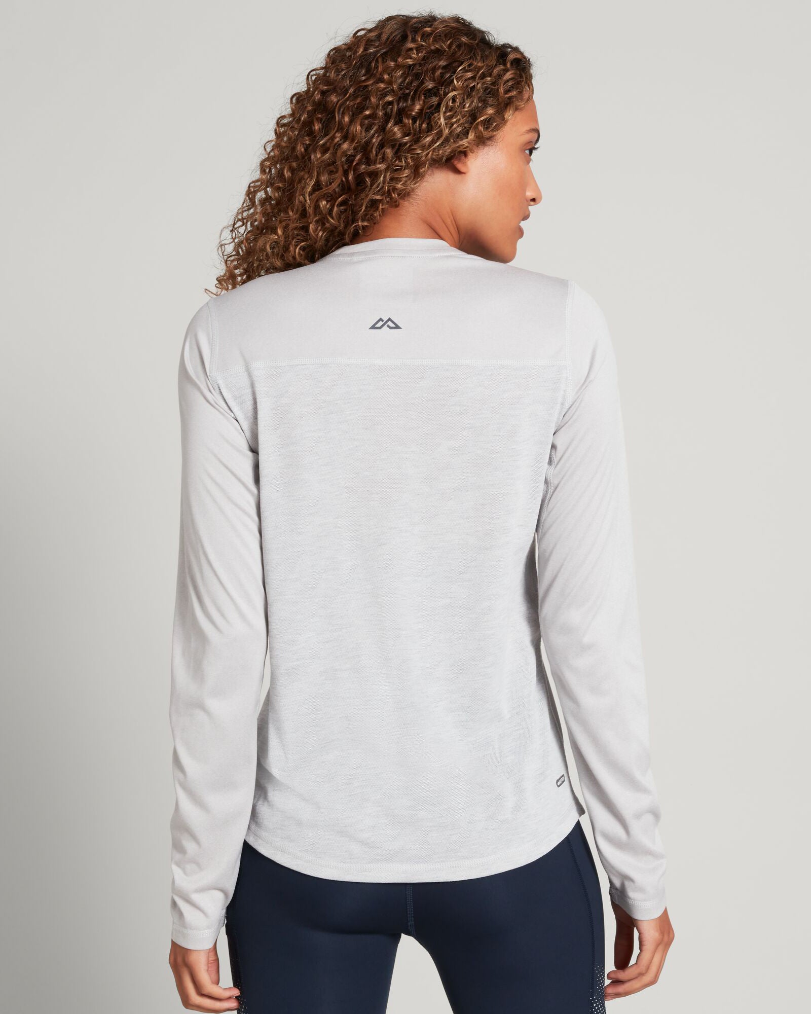 Accion Women's DriMOTION Long Sleeve Active T-Shirt - Breathable Moisture-Wicking Workout Top - Mid Grey Marle - Perfect for Running, Yoga & Gym Training