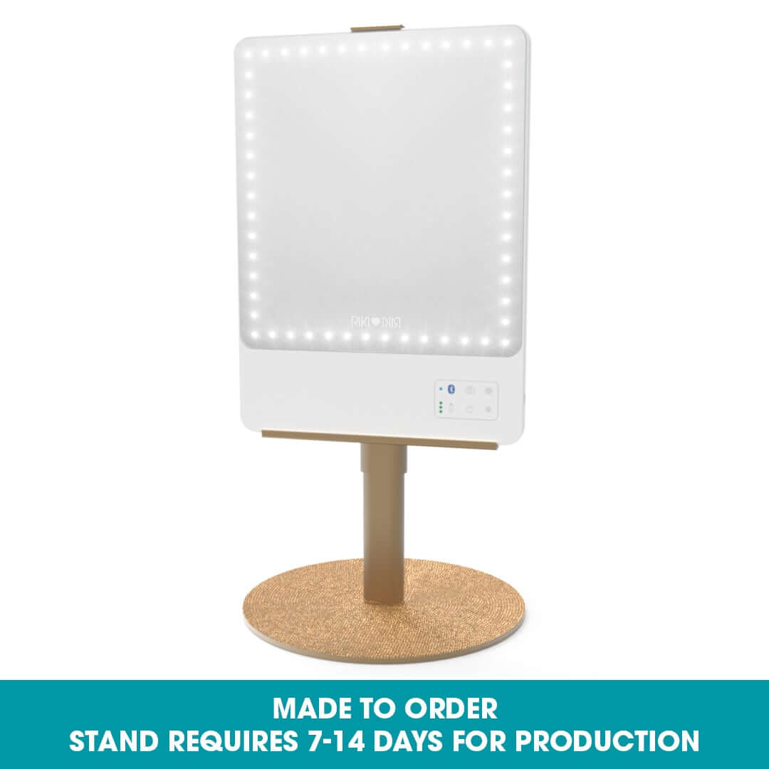 RIKI Skinny Vanity Stand with Mirror | Modern Narrow Makeup Dressing Table | Perfect for Small Spaces, Bedroom, Apartment & Dorm Room Organization