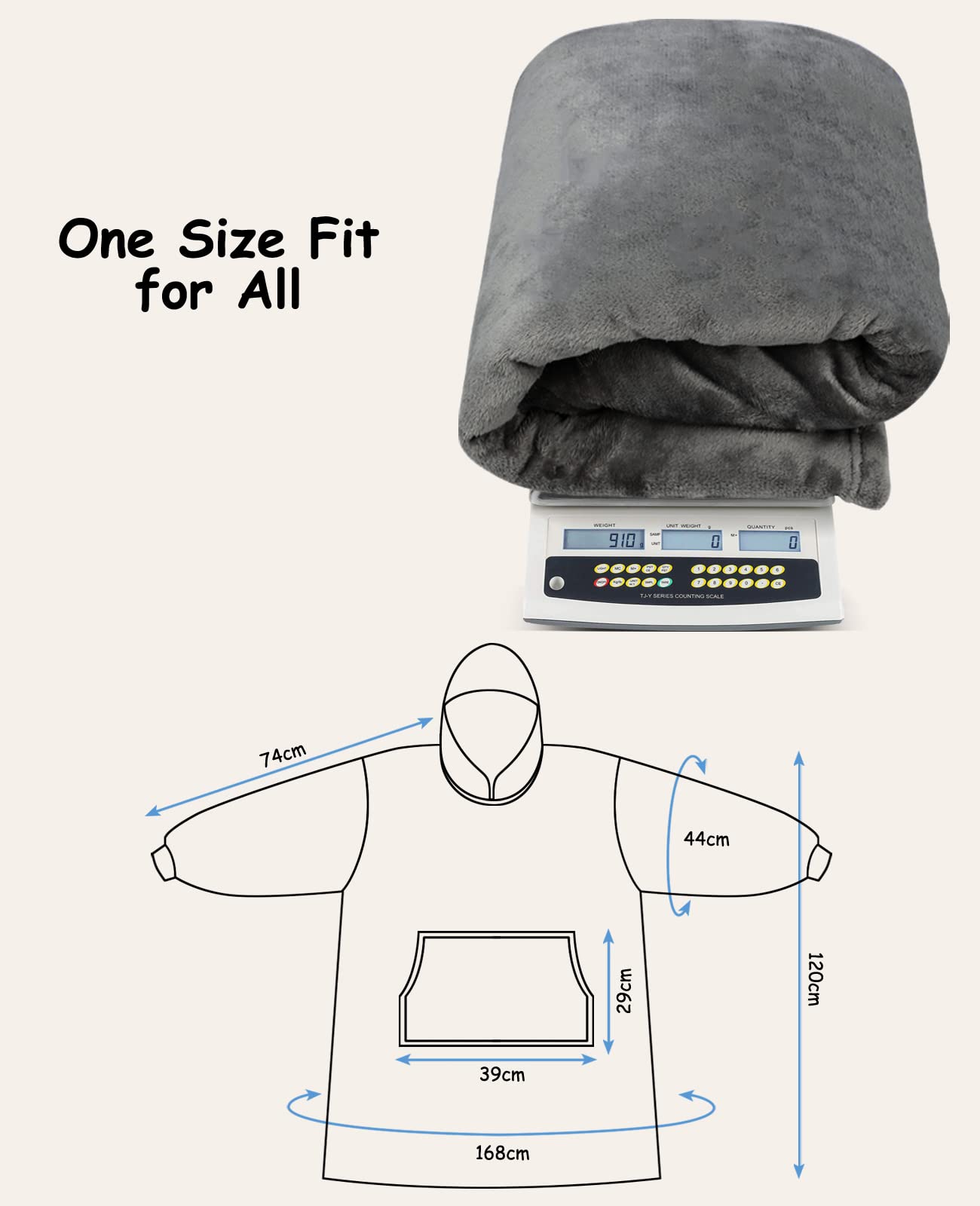 Sendowtek Unisex Oversized Hoodie - Ultra Soft & Warm Fleece-Lined Pullover Hooded Sweatshirt for Men & Women - Cozy Comfortable Wear for Adults & Teens - Perfect for Indoor, Outdoor & Long Wear
